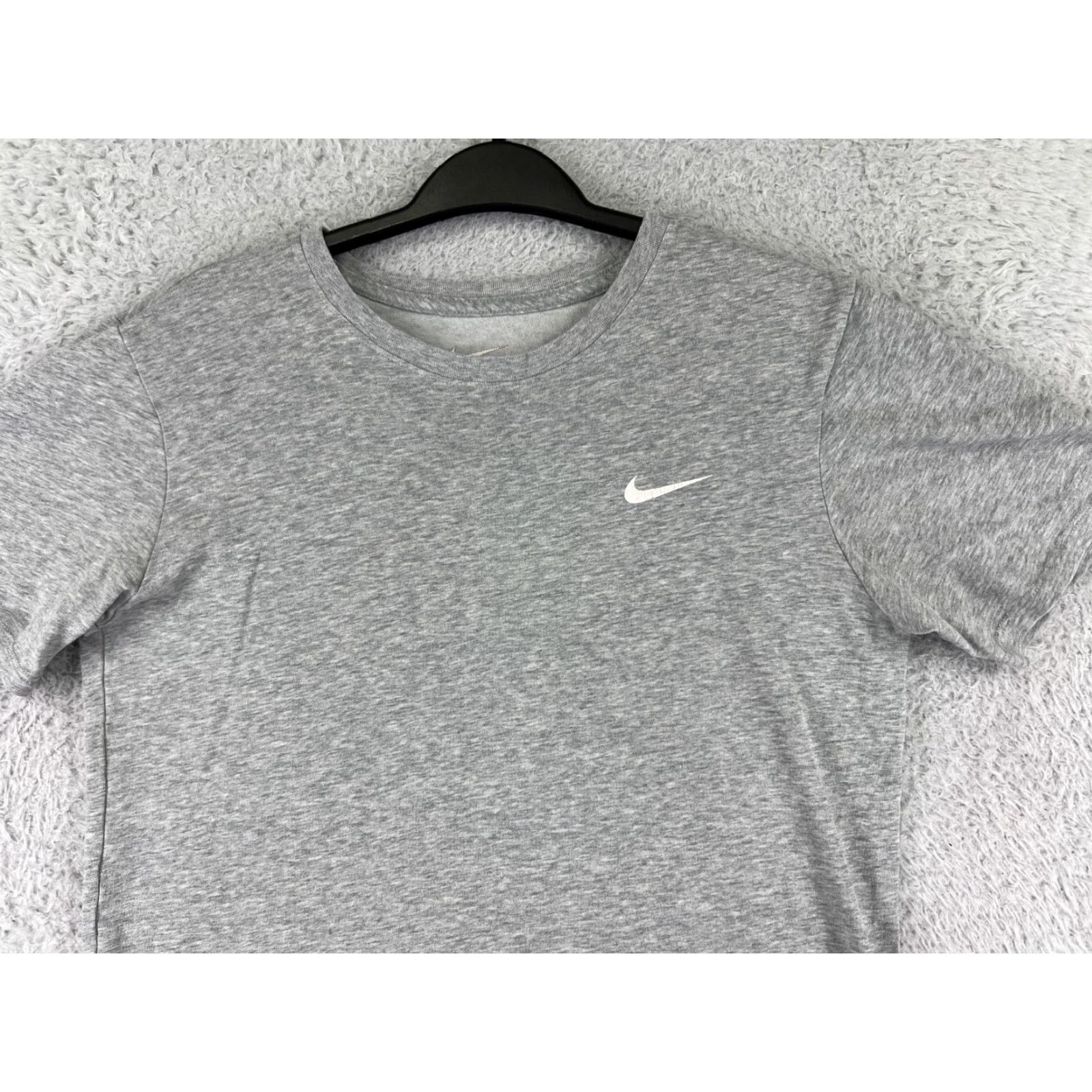Nike NIKE Shirt Men S Gray Swoosh Logo Short Sleeve Crew Neck Cotton Blend Dri-FIT Size US S / EU 44-46 / 1 - 6 Thumbnail