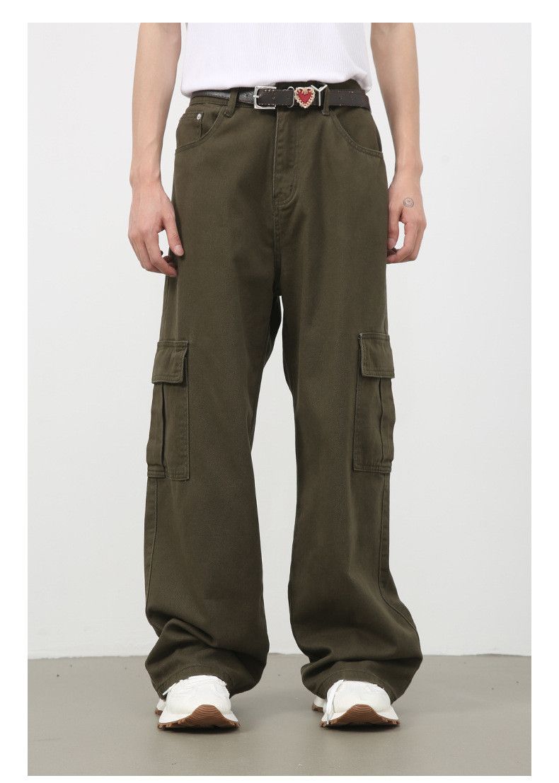 Japanese Brand × Jean Loose elastic waist straight-leg cargo jeans Size US 32 / EU 48 - 1 Thumbnail