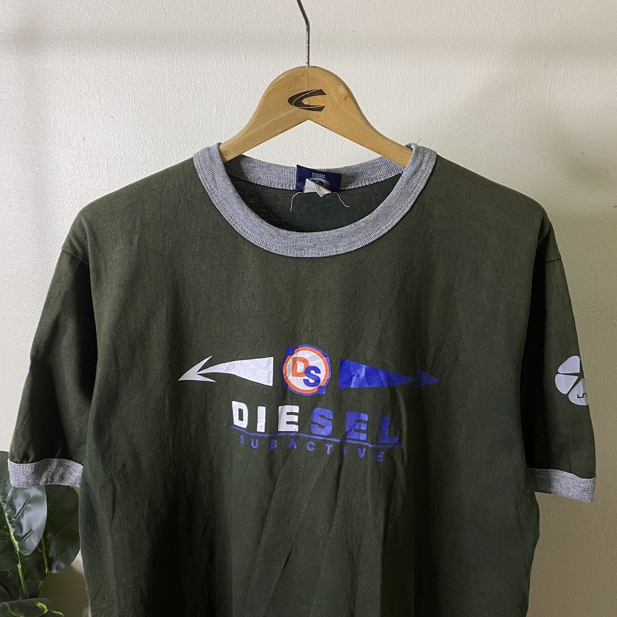 Diesel Vintage 2000s Diesel Subactive Ringer Tee Size US L / EU 52-54 / 3 - 2 Thumbnail