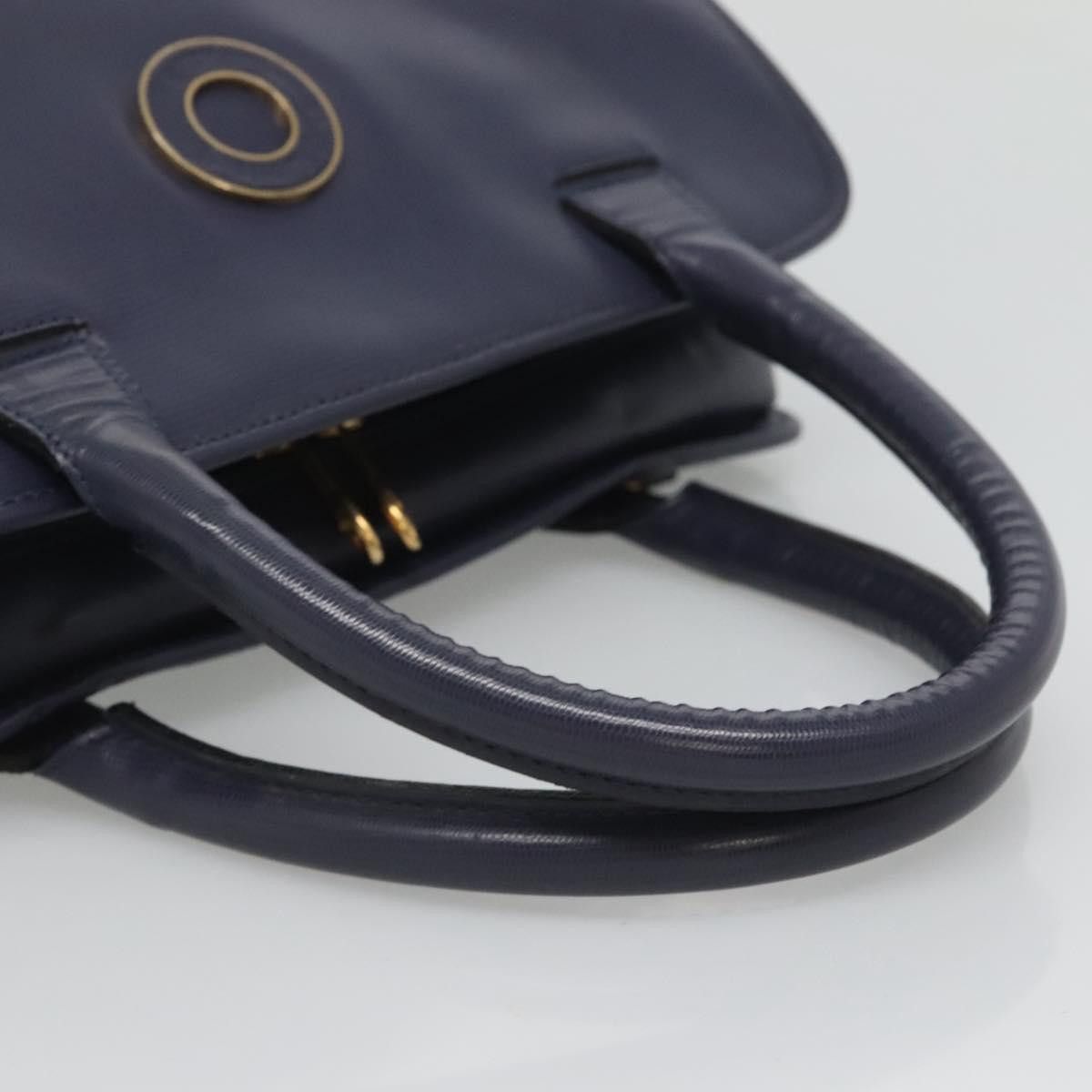 Celine CELINE Hand Bag Leather Blue Gold Size ONE SIZE - 7 Thumbnail