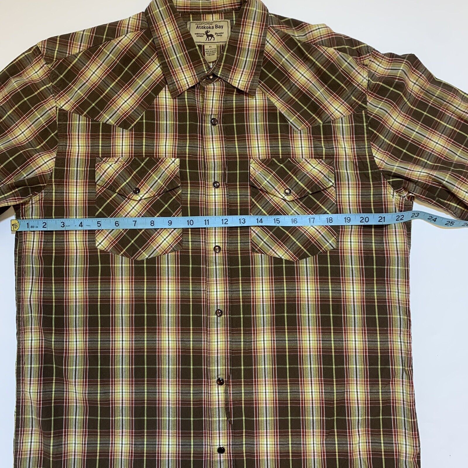 Vintage Atakoka Bay Western Handcrafted Nepal Pearl Snap Plaid Shirt Size US L / EU 52-54 / 3 - 5 Thumbnail