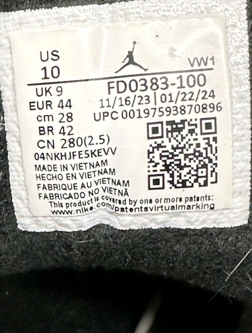 Jordan Brand Nike Air Jordan Retro 2 / 3 White Black Size 10 Men Size US 10 / EU 43 - 7 Thumbnail