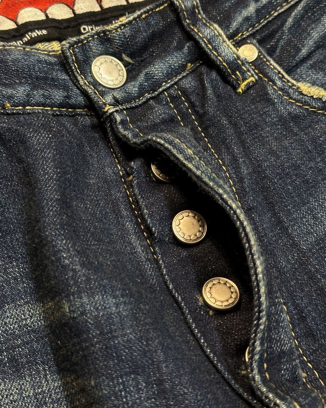 Kaws × Medicom Toy × Original Fake SS11 Straight Leg Reworked Chomper Denim Size US 34 / EU 50 - 3 Thumbnail