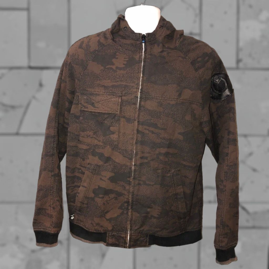 NOMIS Nomis Hoodie Mens Size M Brown/Black Quilt Lined Full Zip Size US M / EU 48-50 / 2 - 1 Thumbnail