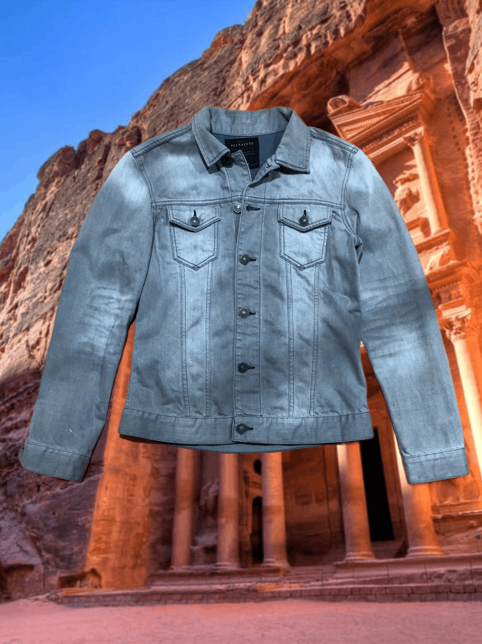 Allsaints vintage denim jacket gray Y2K Allsaints size M Streetwear Size US M / EU 48-50 / 2 - 1 Thumbnail