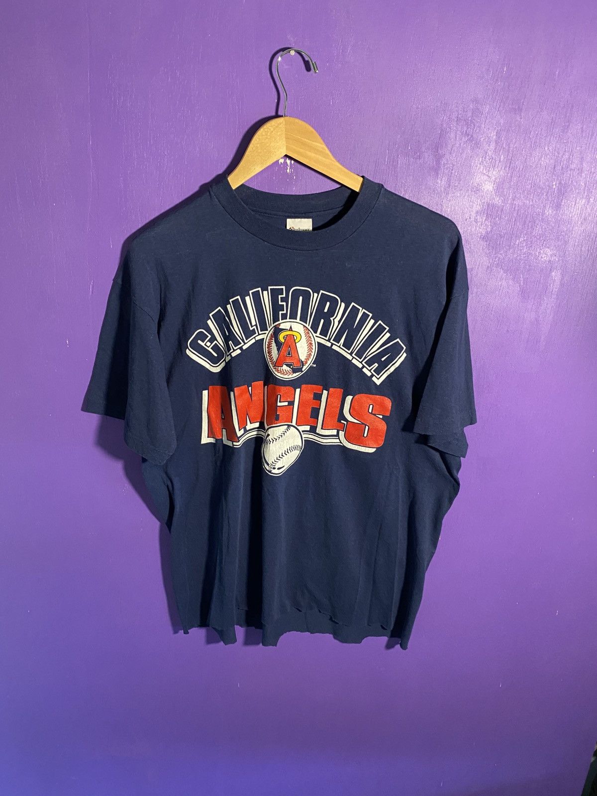 MLB × Vintage Vintage 80s California angels logo t-shirt Size US XL / EU 56 / 4 - 1 Thumbnail