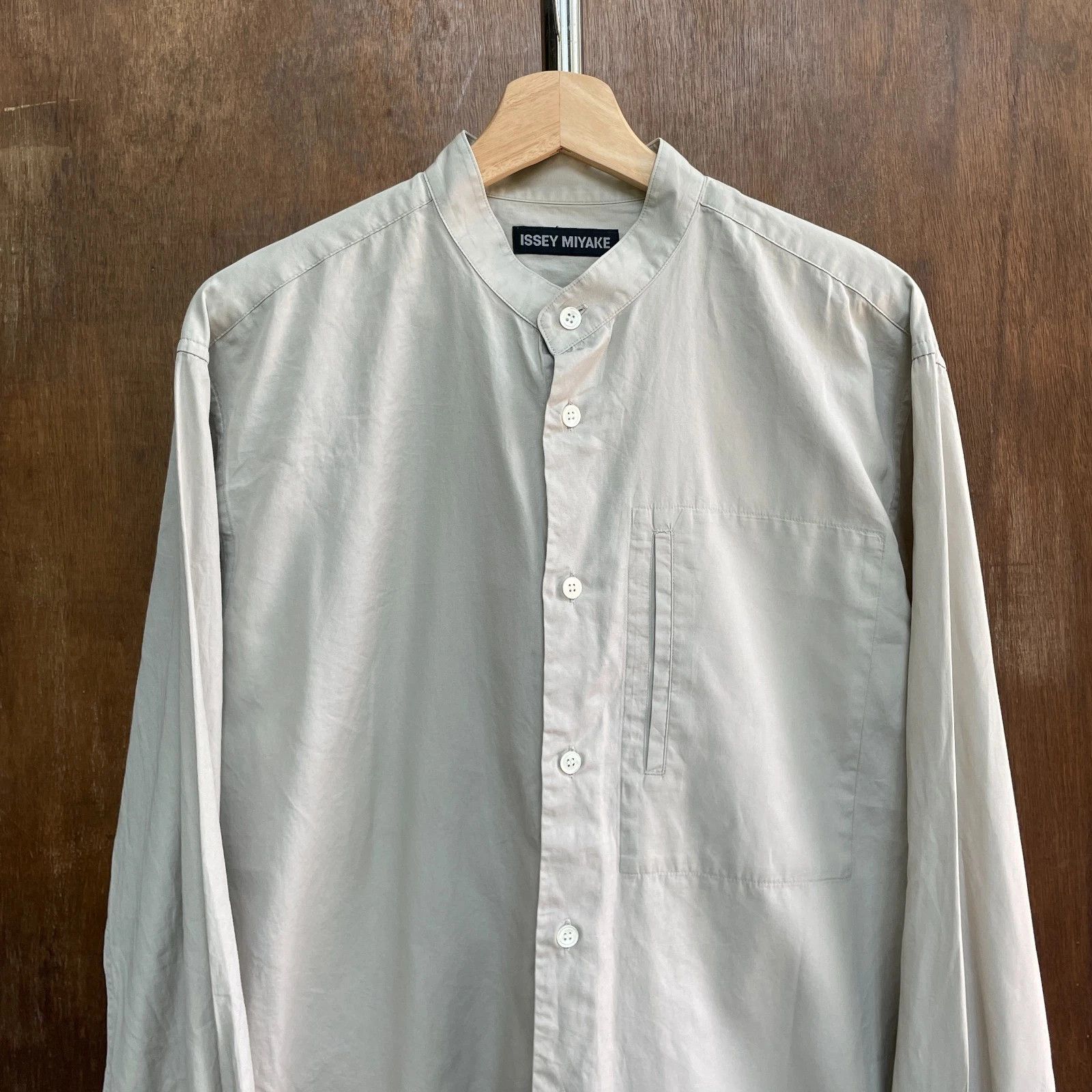 Issey Miyake ISSEY MIYAKE Classic Shanghai Collar Shirt Side Pocket Size US L / EU 52-54 / 3 - 2 Thumbnail