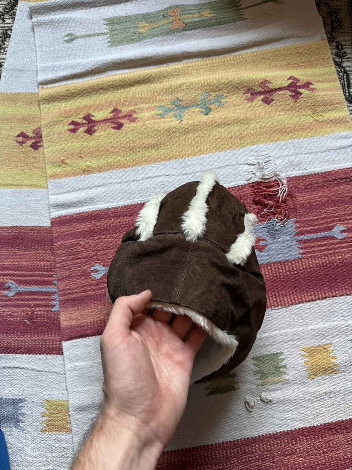 Genuine Leather Vintage 90’s Genuine Leather Winter Brown Ushanka Hat Size ONE SIZE - 3 Thumbnail