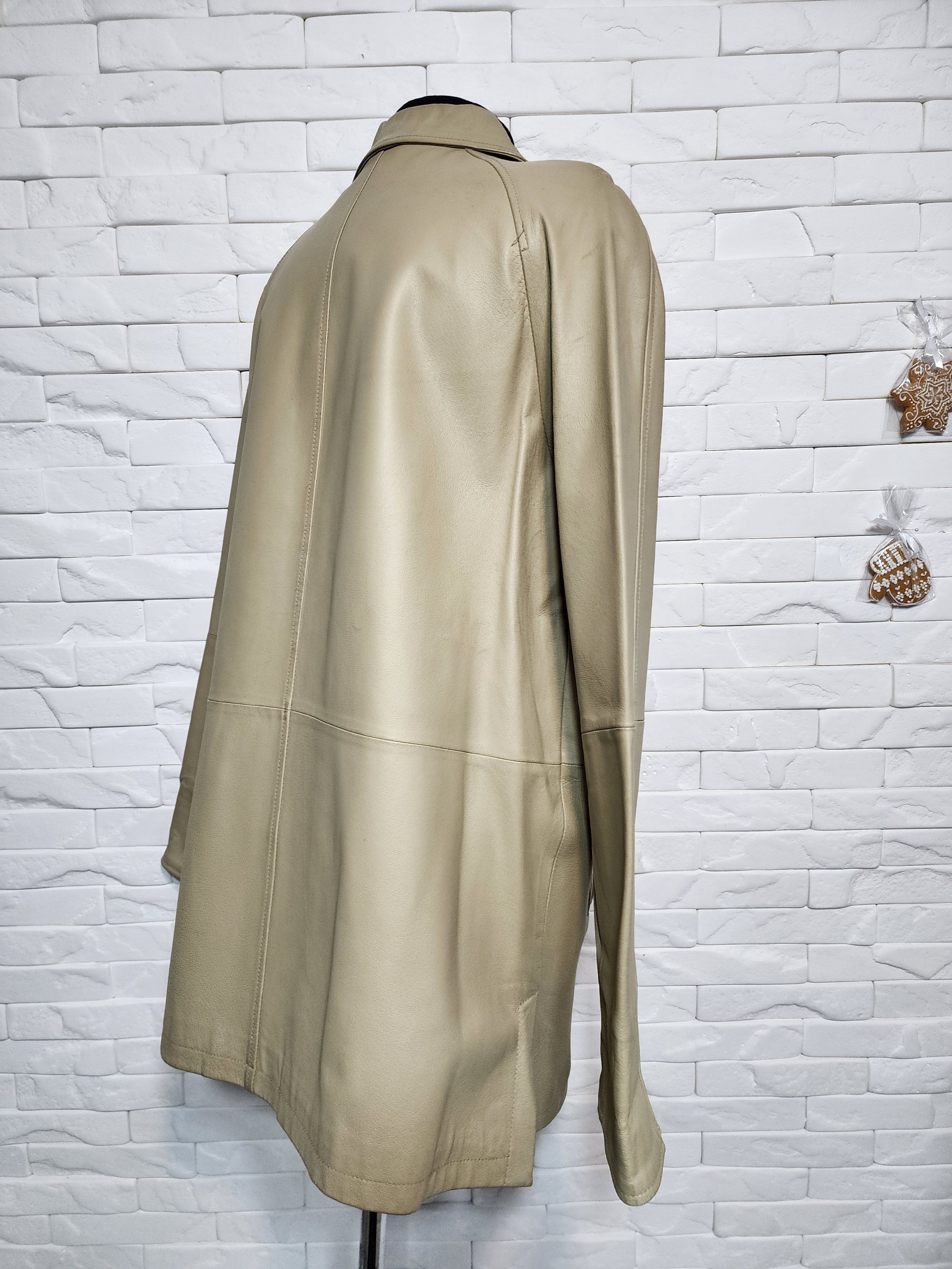 Other Gray Leather Jacket: Women's Jacket with Metal Zipper Size XXL / US 16-18 / IT 52-54 - 6 Thumbnail
