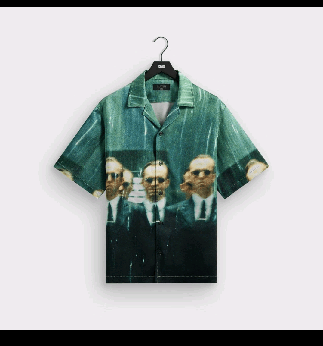 Kith NEW Kith The Matrix All Over Printed Thompson Button Shirt Size US XL / EU 56 / 4 - 1 Thumbnail
