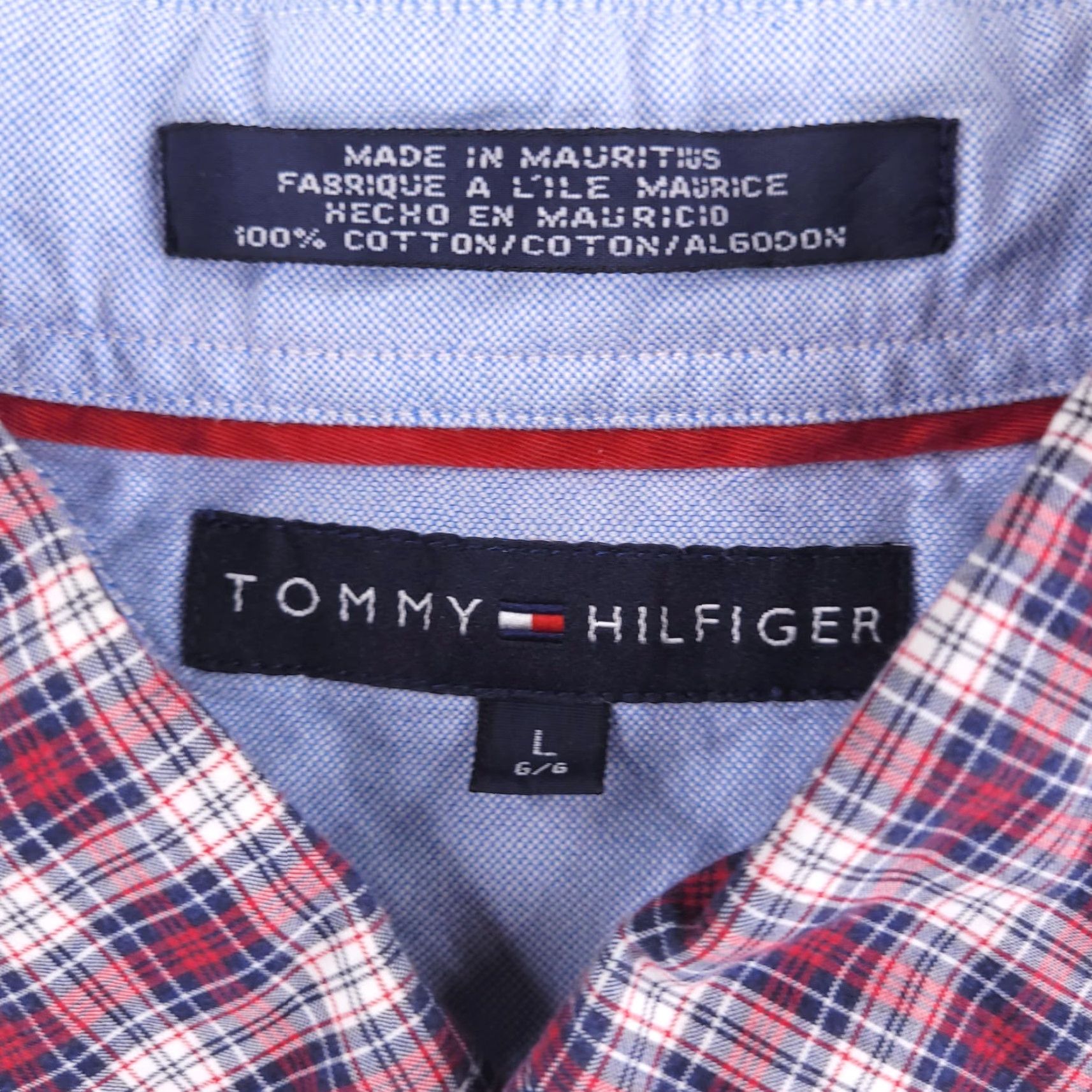 Tommy Hilfiger Tommy Hilfiger Shirt Mens Large Check Red Long Sleeve Button Casual Cotton Size US L / EU 52-54 / 3 - 4 Thumbnail
