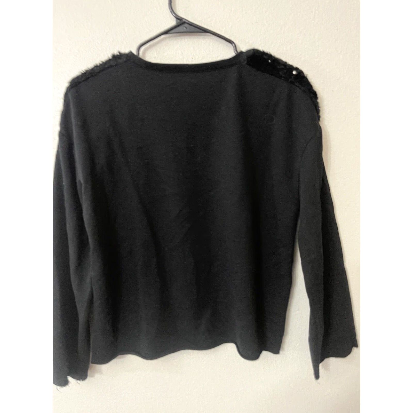 Zara Zara Black Oversized Sweater Women M Crew Neck Balloon Sleeve Spring Beach Size M / US 6-8 / IT 42-44 - 2 Thumbnail