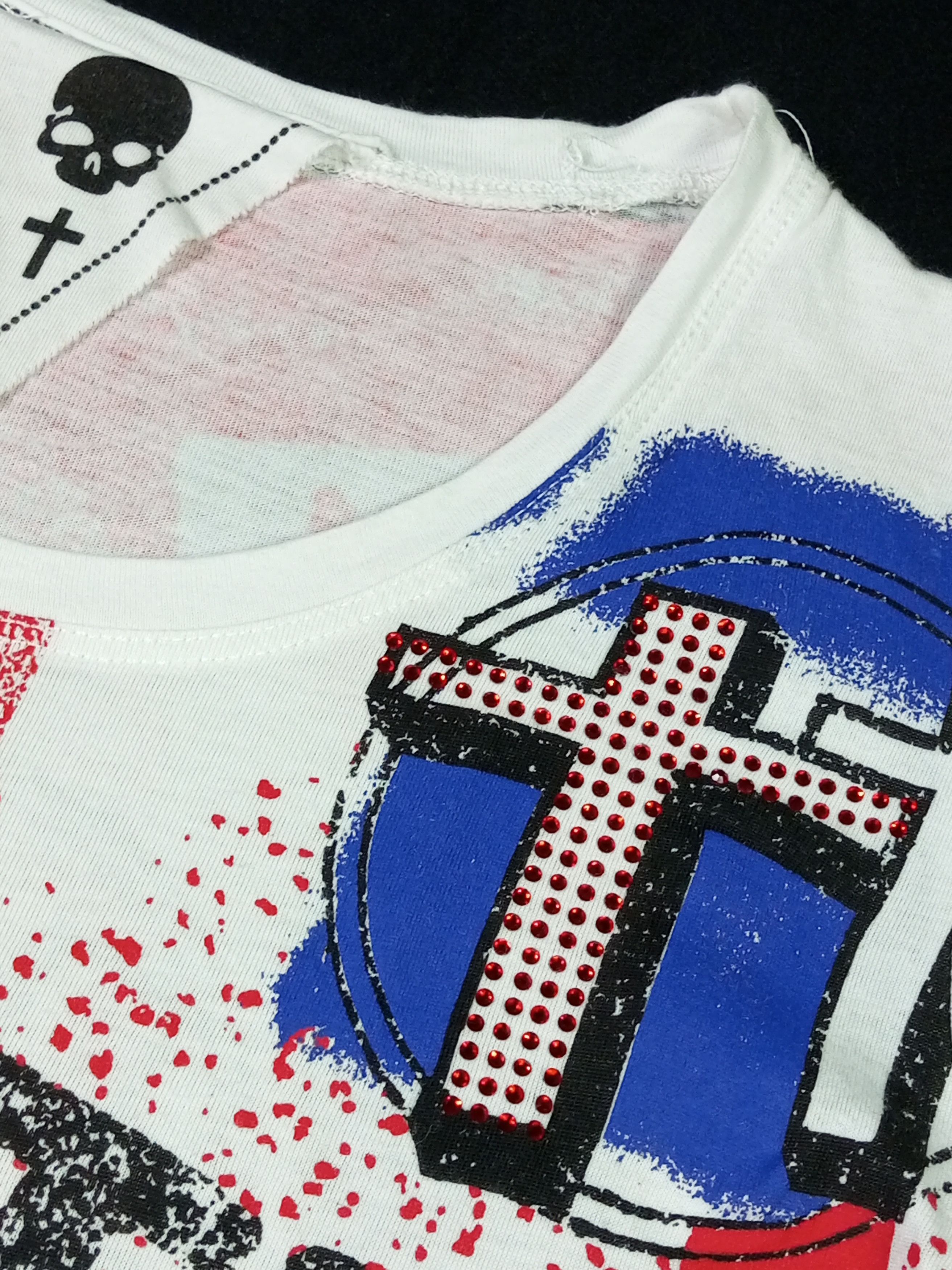 Japanese Brand ☠️TUCTION PUNK Style Skull And Cross Pattern 🕸️ Size S / US 4 / IT 40 - 6 Thumbnail
