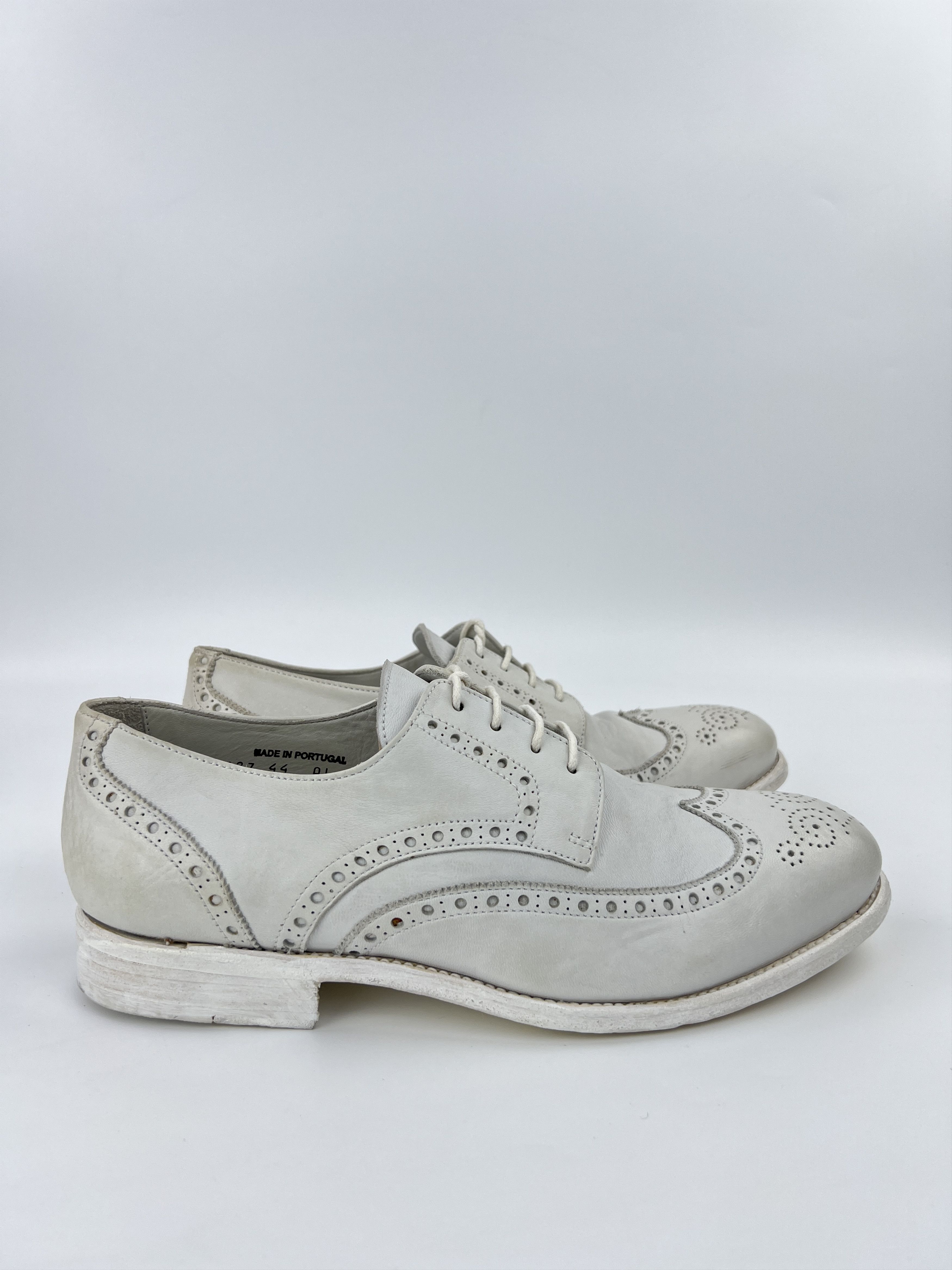 The Last Conspiracy The Last Conspiracy White Leather Painted Boots Oxford Shoes Size US 11 / EU 44 - 7 Thumbnail