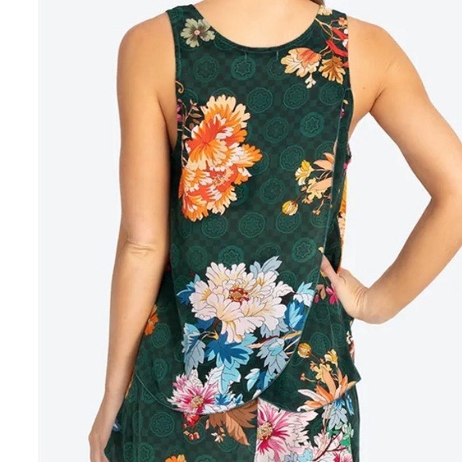 Johnny Was Johnny Was Roselynn Silk Floral Print Tank Top M Size M / US 6-8 / IT 42-44 - 3 Thumbnail