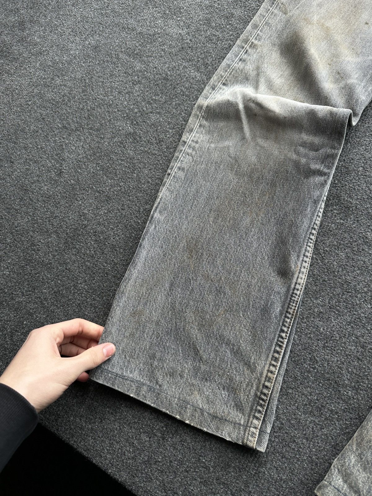 Levi's 🚨 VNTG LEVI’S 507 DISSTRESSED GRAY PAINTED WASHED Size US 29 - 4 Thumbnail
