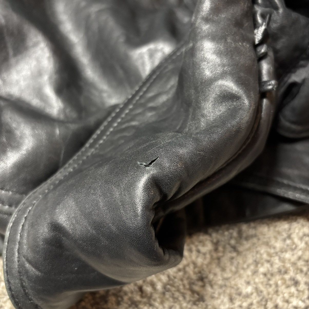 Vintage VINTAGE TIBOR LEATHERS WOMENS BLACK LEATHER ZIP BELT JACKET Size M / US 6-8 / IT 42-44 - 7 Thumbnail