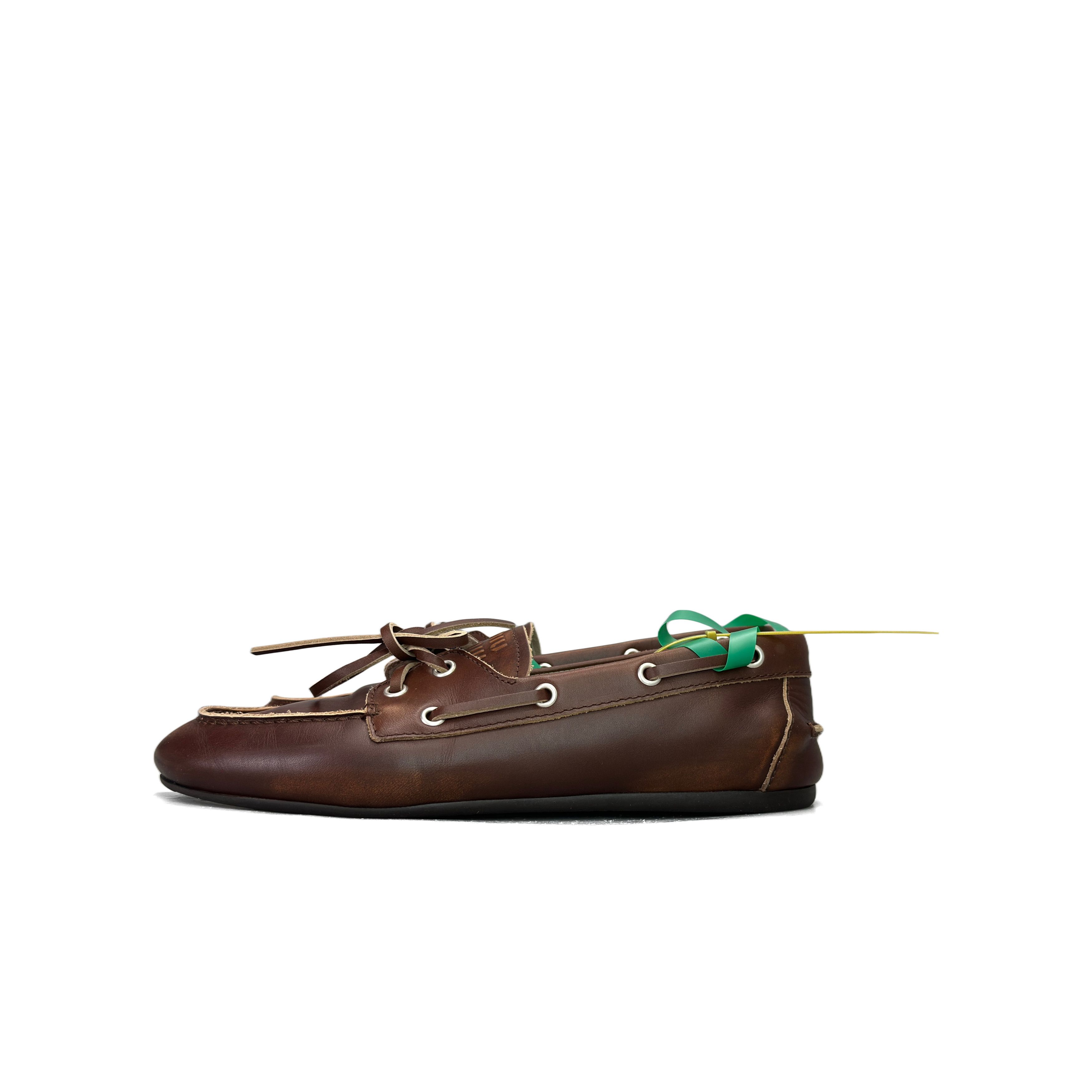 Miu Miu Miu Miu Leather Boat Shoes Size 39 Size US 9 / IT 39 - 1 Thumbnail