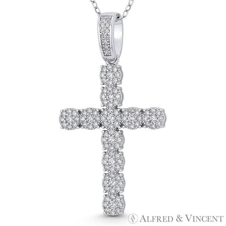 Other Multi-Circle Cross CZ Pave Pendant in .925 Sterling Silver Size ONE SIZE - 1 Preview