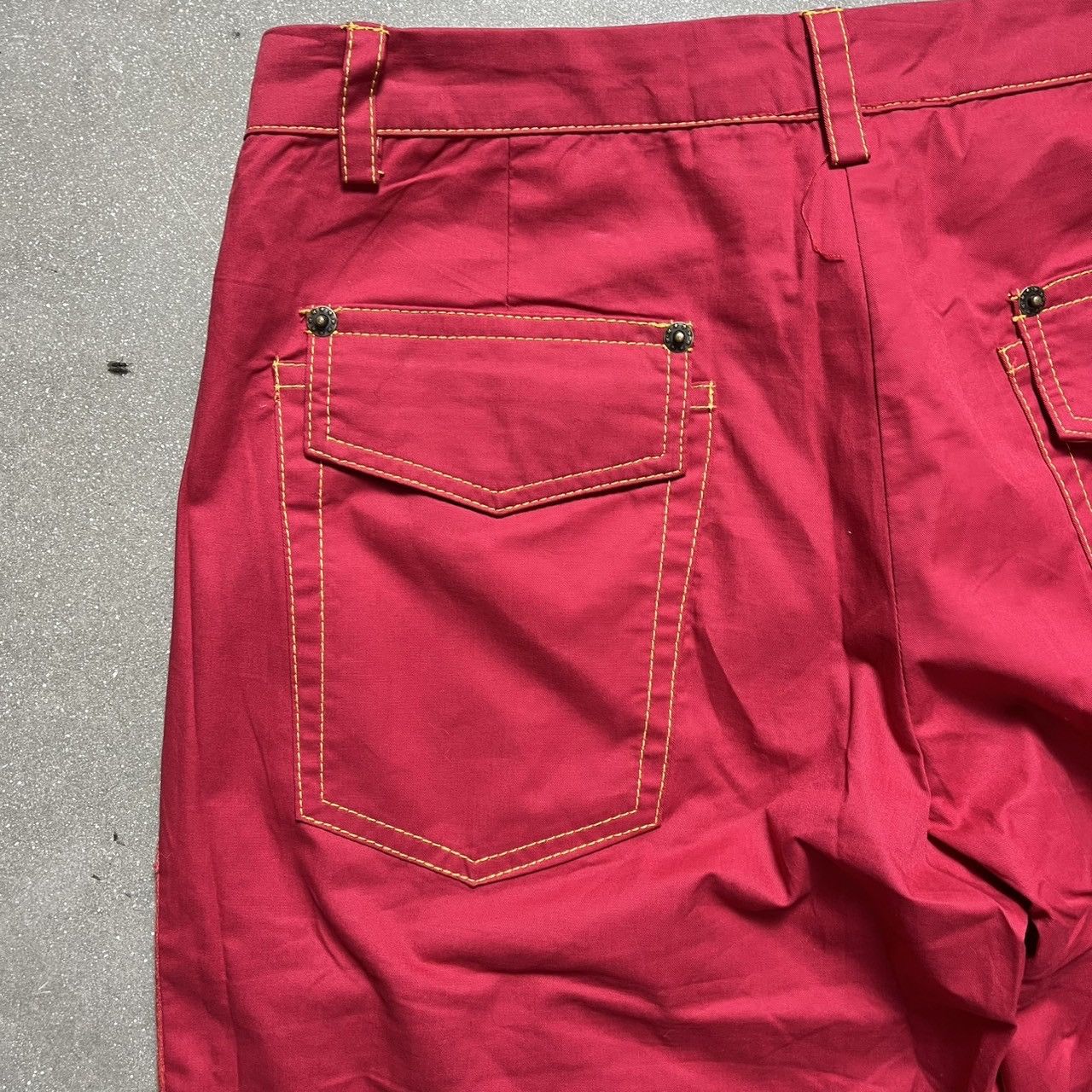 Cop Copine Cop Copine Red & Yellow Stitch Pant Size 31" - 8 Thumbnail