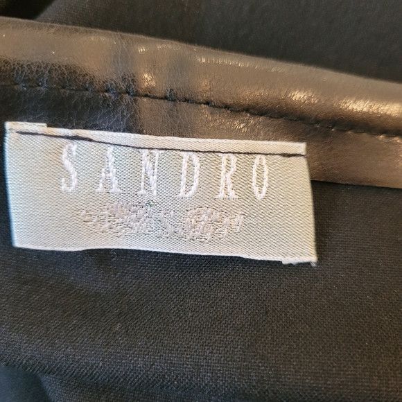 Sandro Sandro Vintage Black Pencil Orla Skirt Leather Polywool - 2 Size 26" / US 2 / IT 38 - 9 Thumbnail