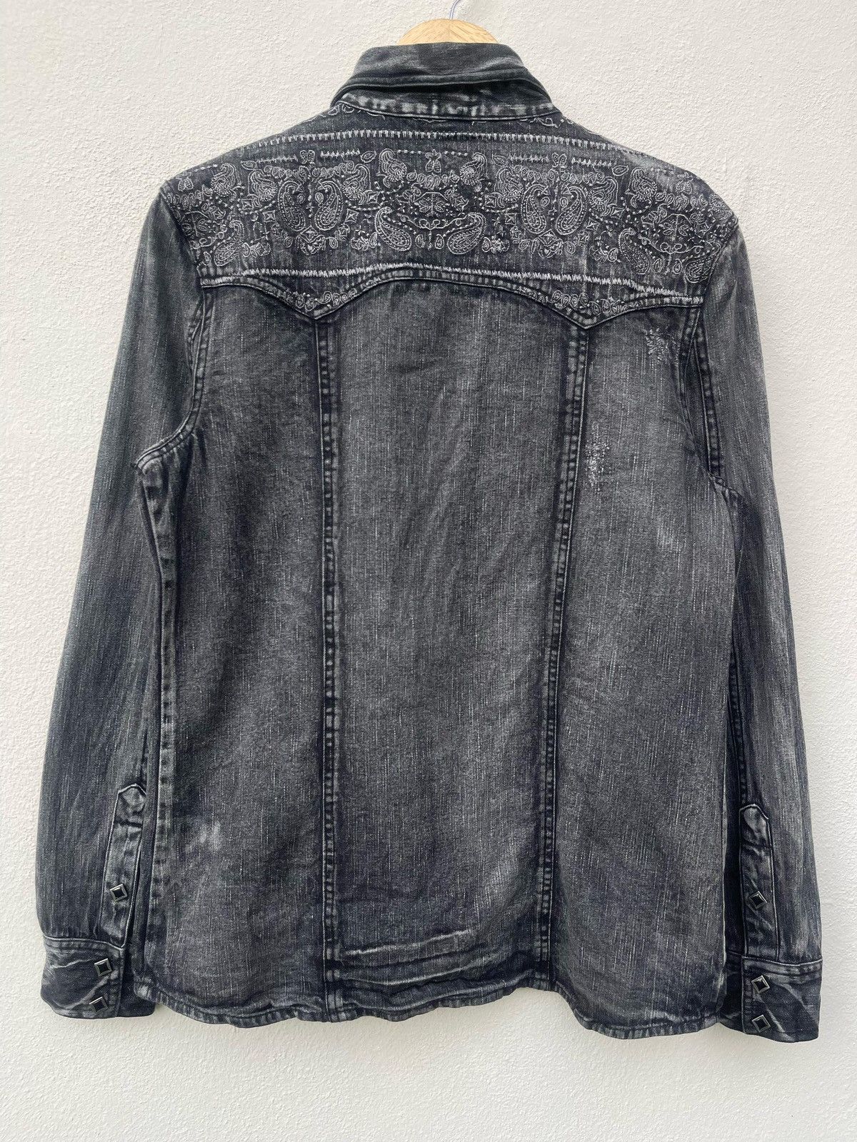 If Six Was Nine × Japanese Brand × Le Grande Bleu (L.G.B.) Semantic Design Wash Denim Western Shirt Size US S / EU 44-46 / 1 - 13 Thumbnail