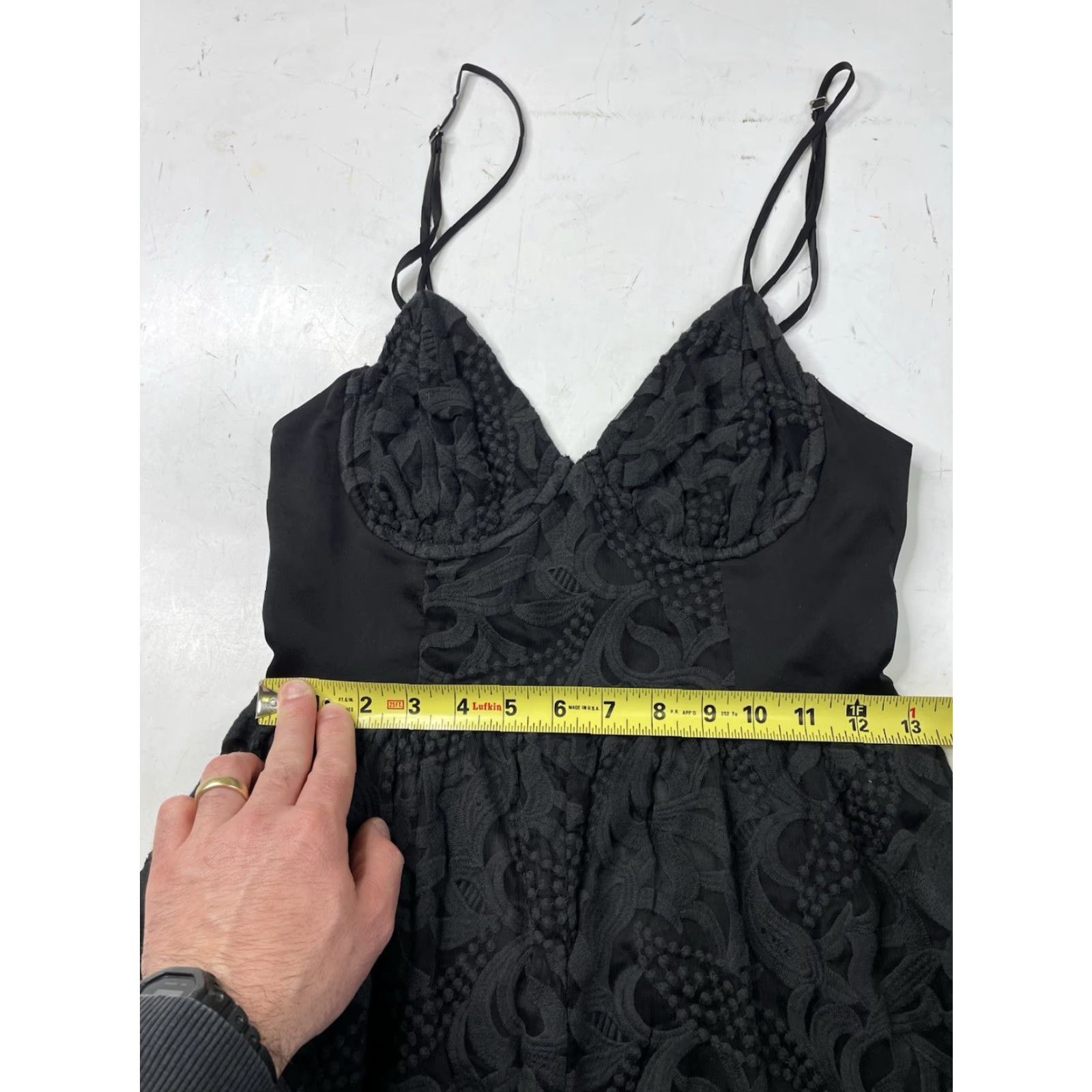 Zimmermann Zimmermann Romper One-Piece Cotton Knit Crochet Lace Sheer Black S Women Adult Small Size 28" / US 6 / IT 42 - 4 Thumbnail