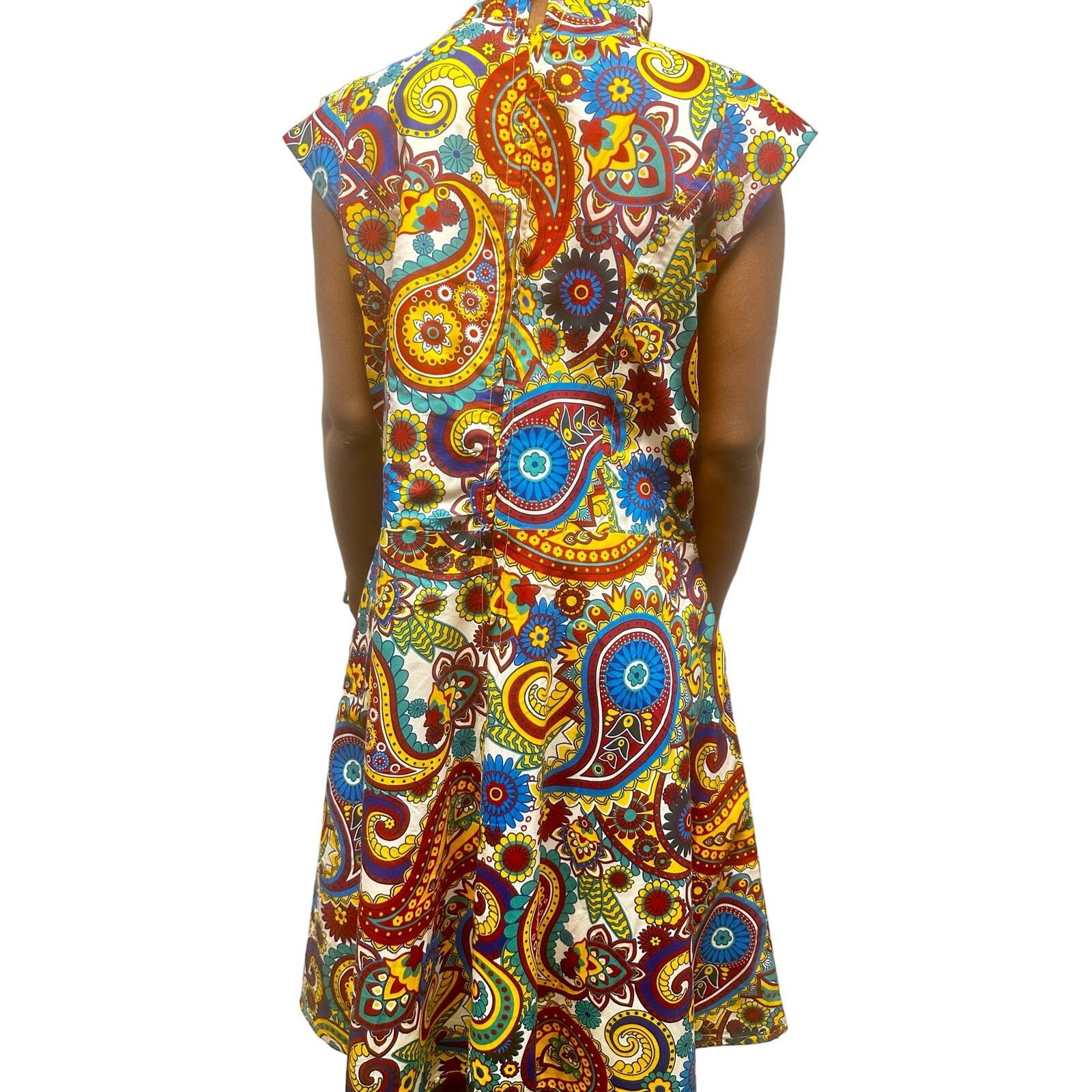 Other Multicolored African paisley print flowy midi dress w bowtie Size XXL / US 16-18 / IT 52-54 - 5 Thumbnail