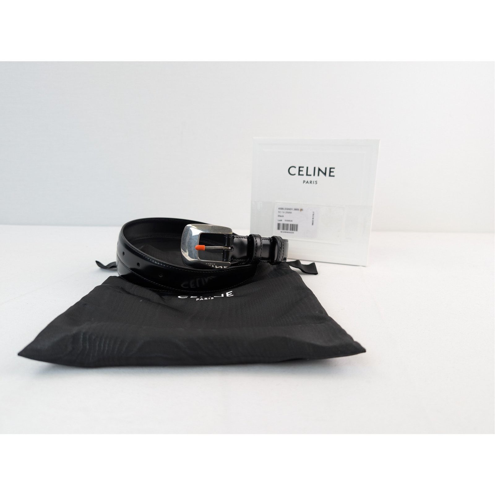 Celine o1rshd1 Size: 95cm / Men's Belt in Black Size 38 - 17 Thumbnail