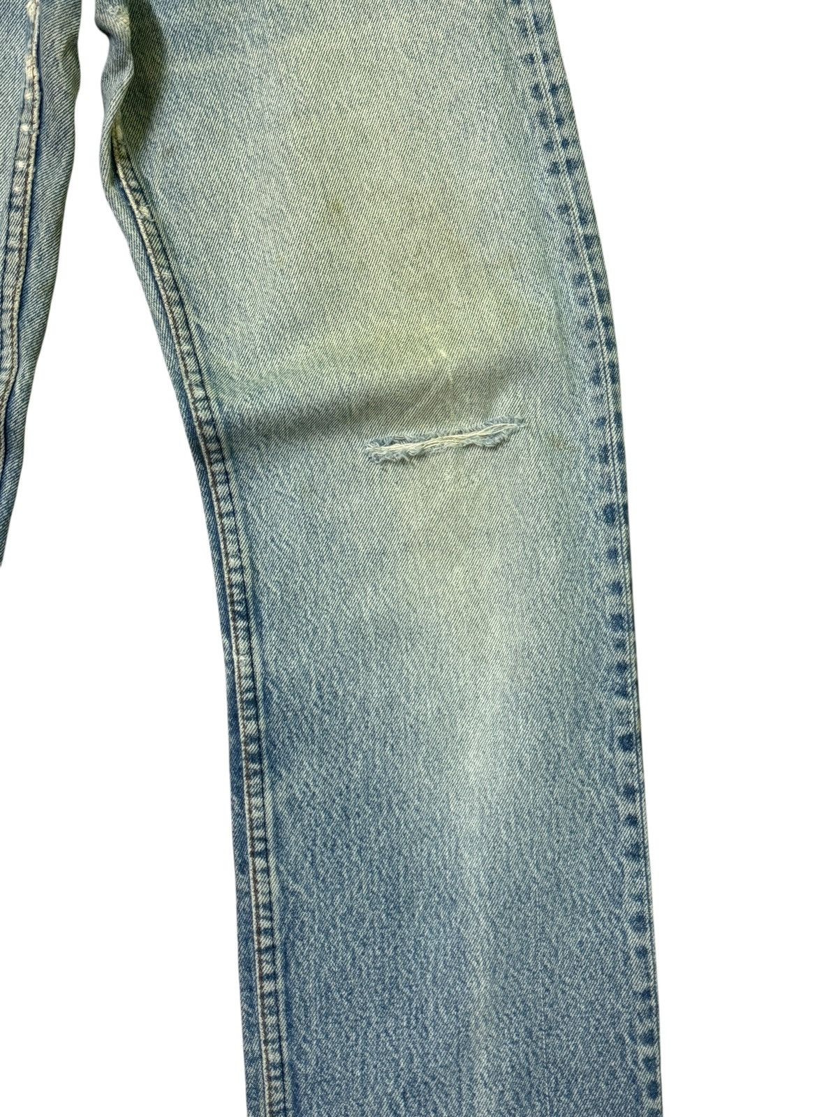 Levi's Vintage Levi's 501 Blue Distressed Mud Wash Denim Jeans Size US 27 - 8 Thumbnail