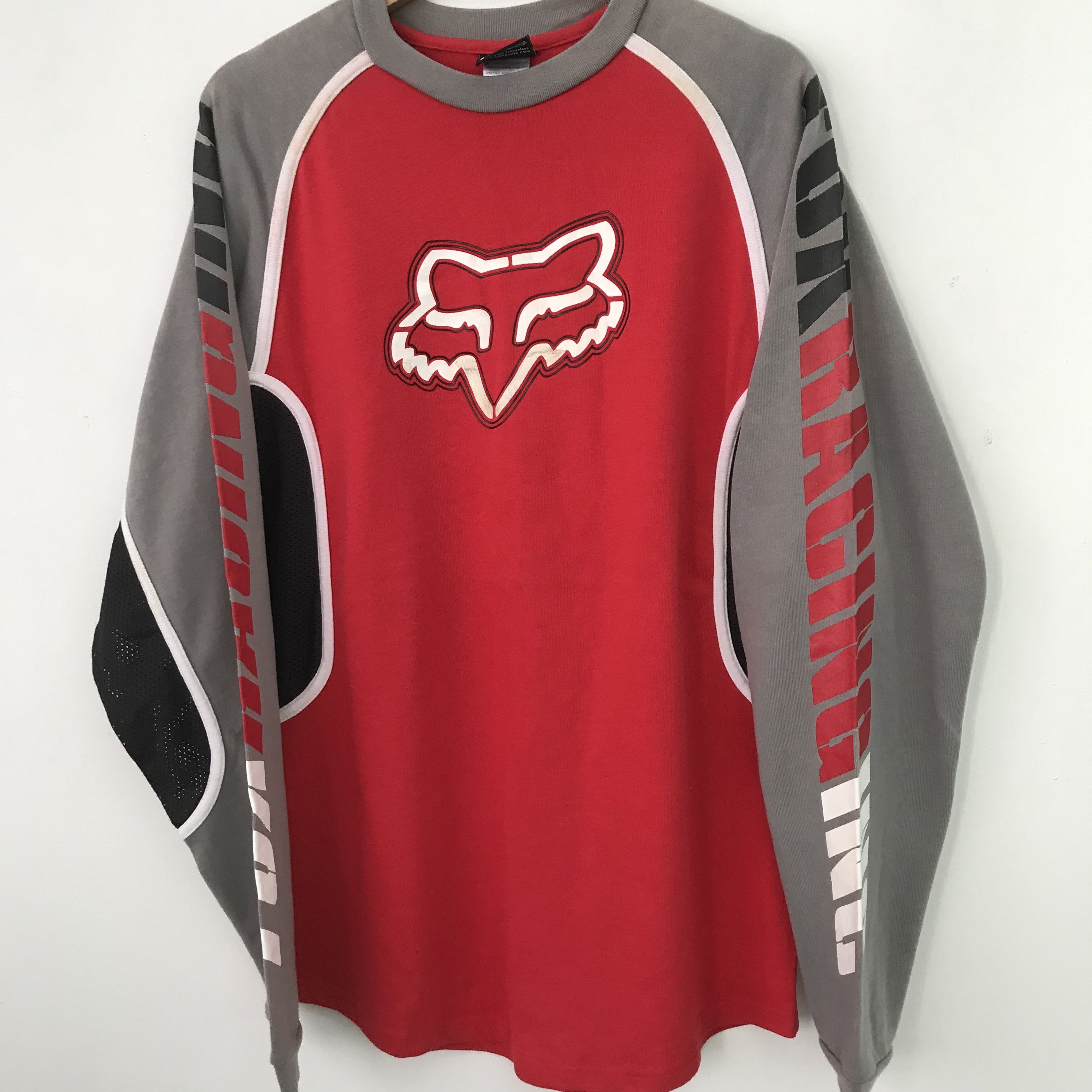 Fox Racing Vintage Fox Racing Team Motocross Red Tshirt - 478 Size US L / EU 52-54 / 3 - 6 Thumbnail