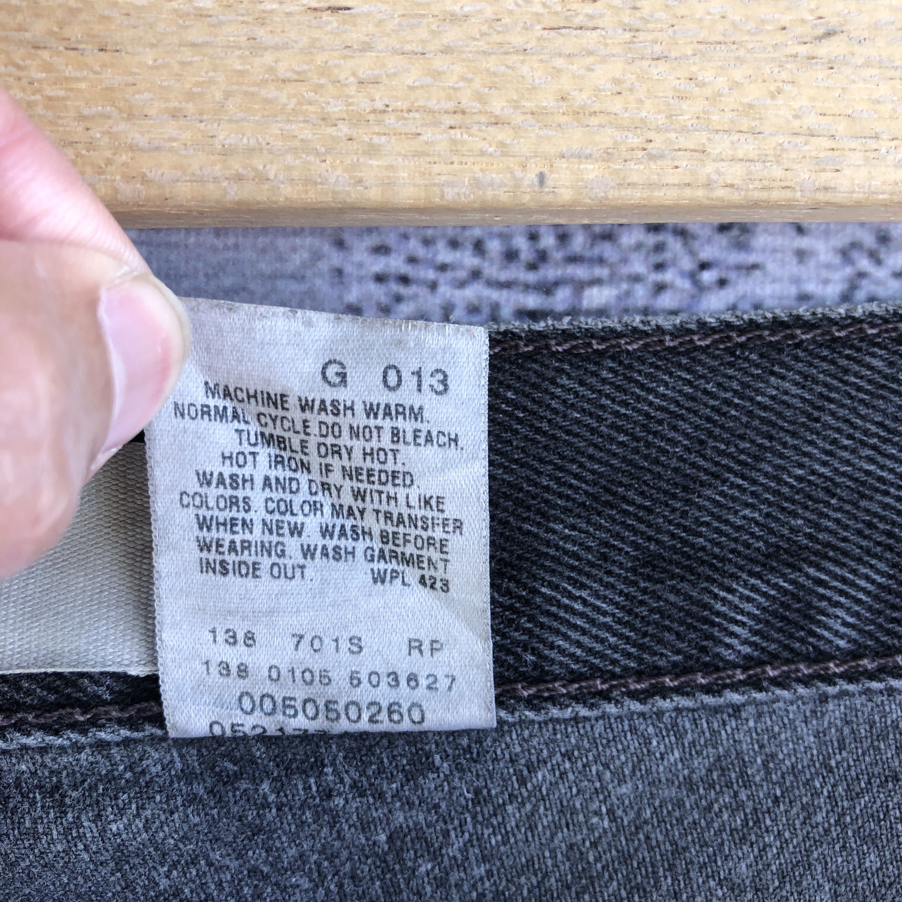Levi's × Vintage Vintage Levis 505 Light Wash Jeans Levi's Faded Black Denim Size US 34 / EU 50 - 10 Thumbnail