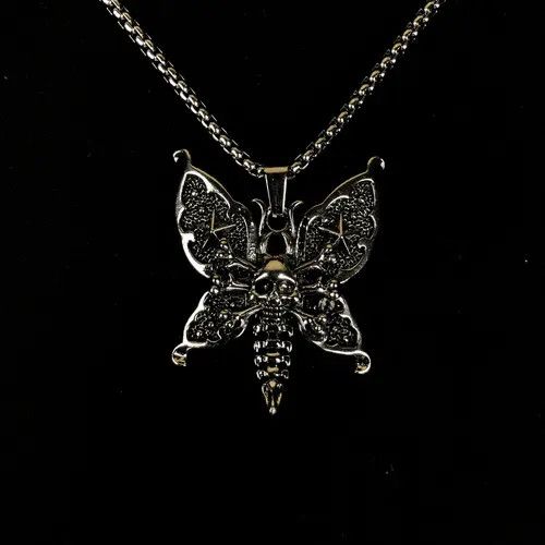 VIBE Butterfly Skull Star Necklace Punk Chain Size ONE SIZE - 3 Thumbnail