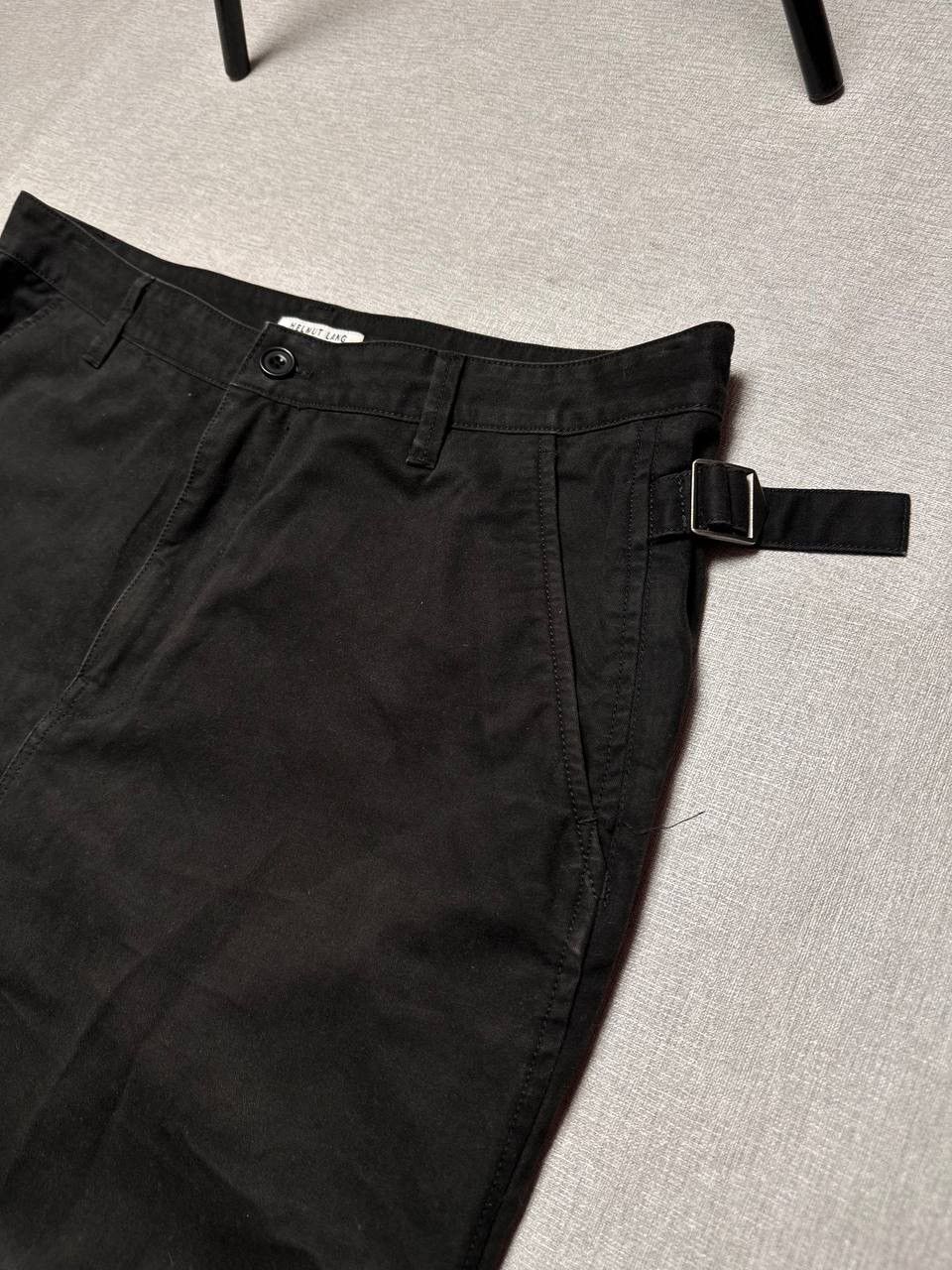Helmut Lang Helmut Lang Black Side Adjuster Trousers Raw Hem Pants Size US 34 / EU 50 - 2 Thumbnail