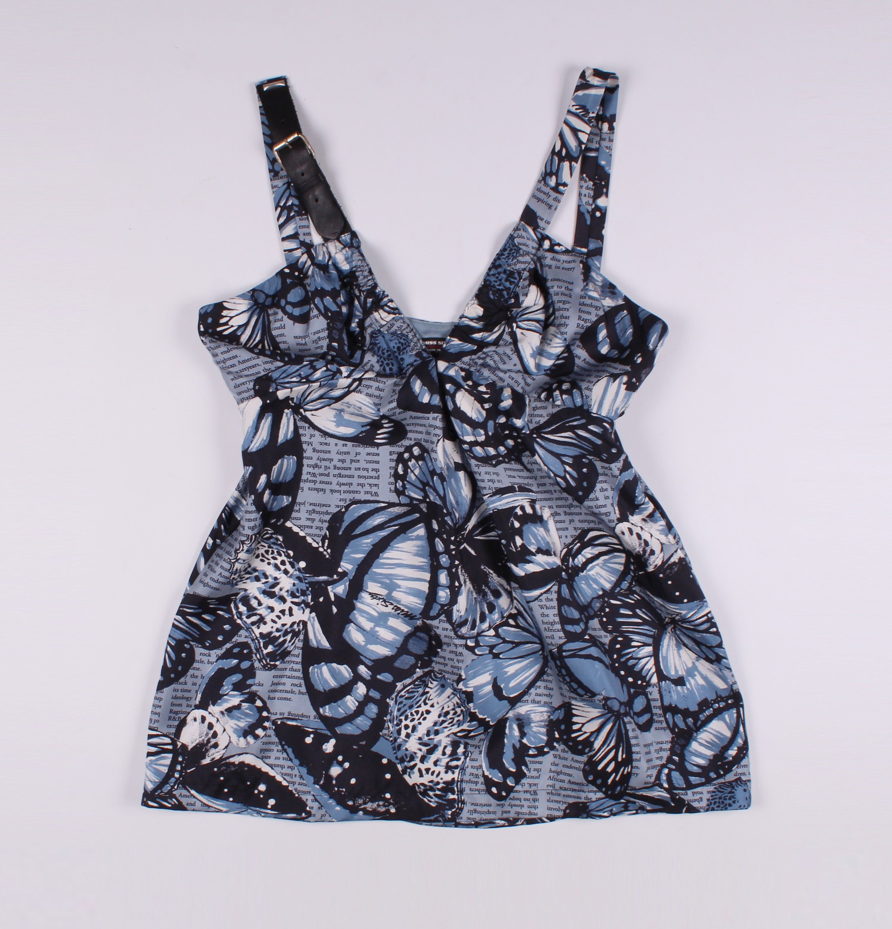 Miss Sixty × Vintage Vintage Miss Sixty Y2K Butterfly Printed Silk Top Blouse Size M / US 6-8 / IT 42-44 - 4 Thumbnail