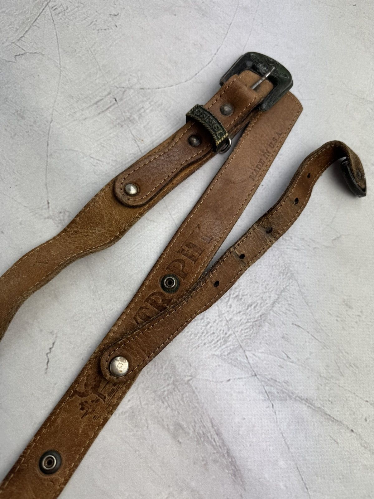 Camel Camel trophy Leather Brown Belt Vintage Size ONE SIZE - 3 Thumbnail