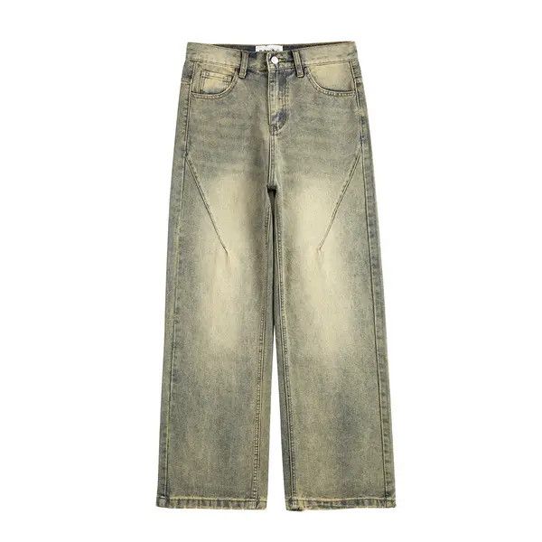 Japanese Brand VIBE Street wide-leg stitching washed distressed cargo jeans Size US 32 / EU 48 - 1 Thumbnail