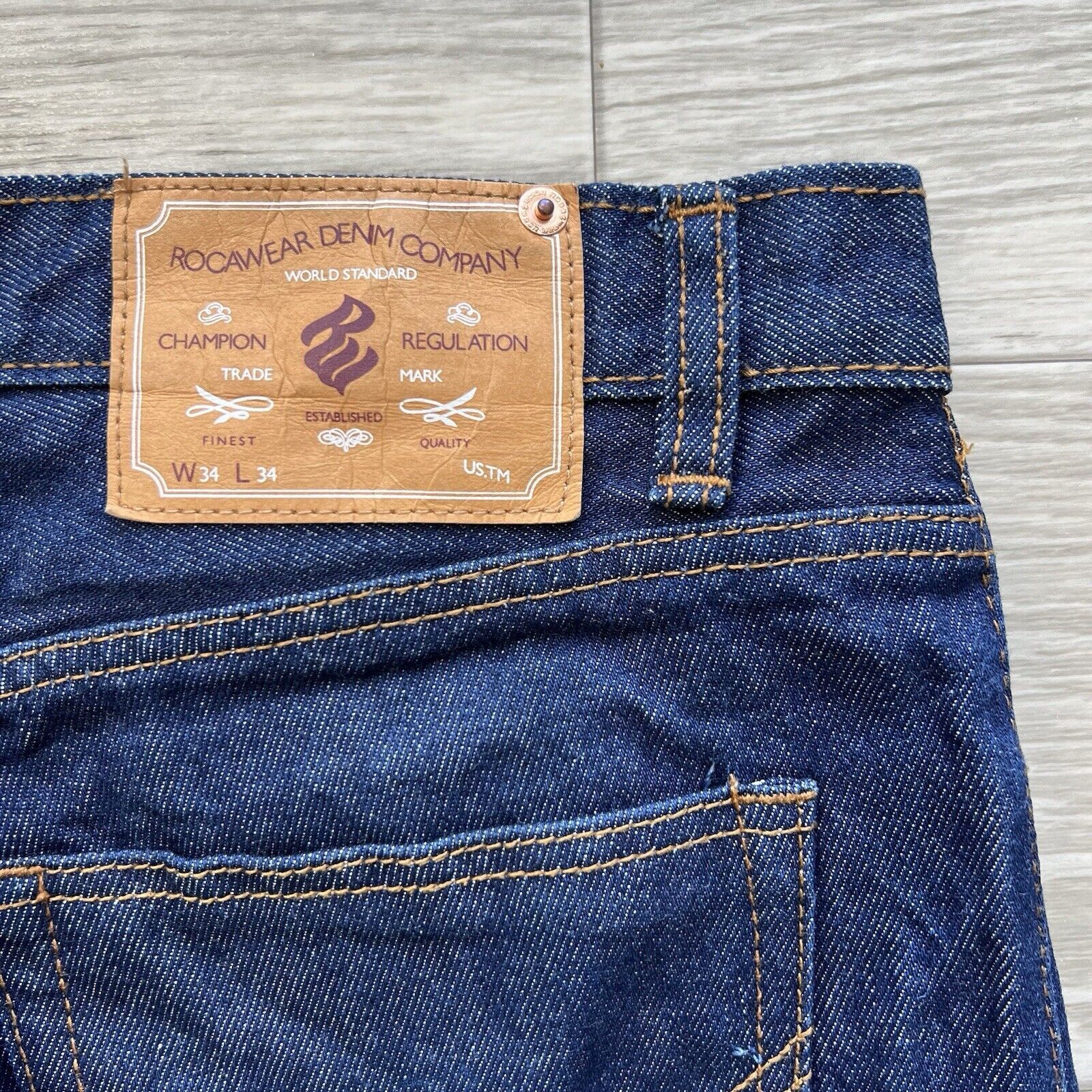Rocawear Rocawear Jeans Mens 34x34 Blue Y2K Straight Embroidered Size US 34 / EU 50 - 4 Thumbnail
