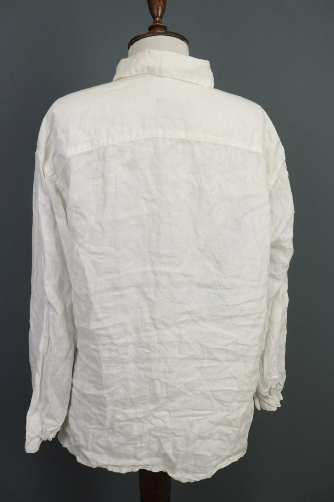 Oscar De La Renta Oska White Relaxed Lagenlook Button Up Tunic Shirt Short Size S / US 4 / IT 40 - 12 Thumbnail