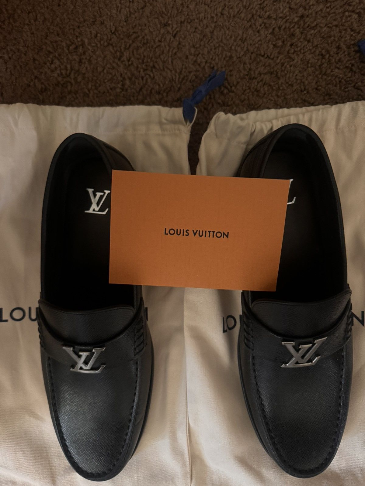 Louis Vuitton Louis Vuitton Major Loafers – Black Taiga Size US 11 / EU 44 - 3 Thumbnail