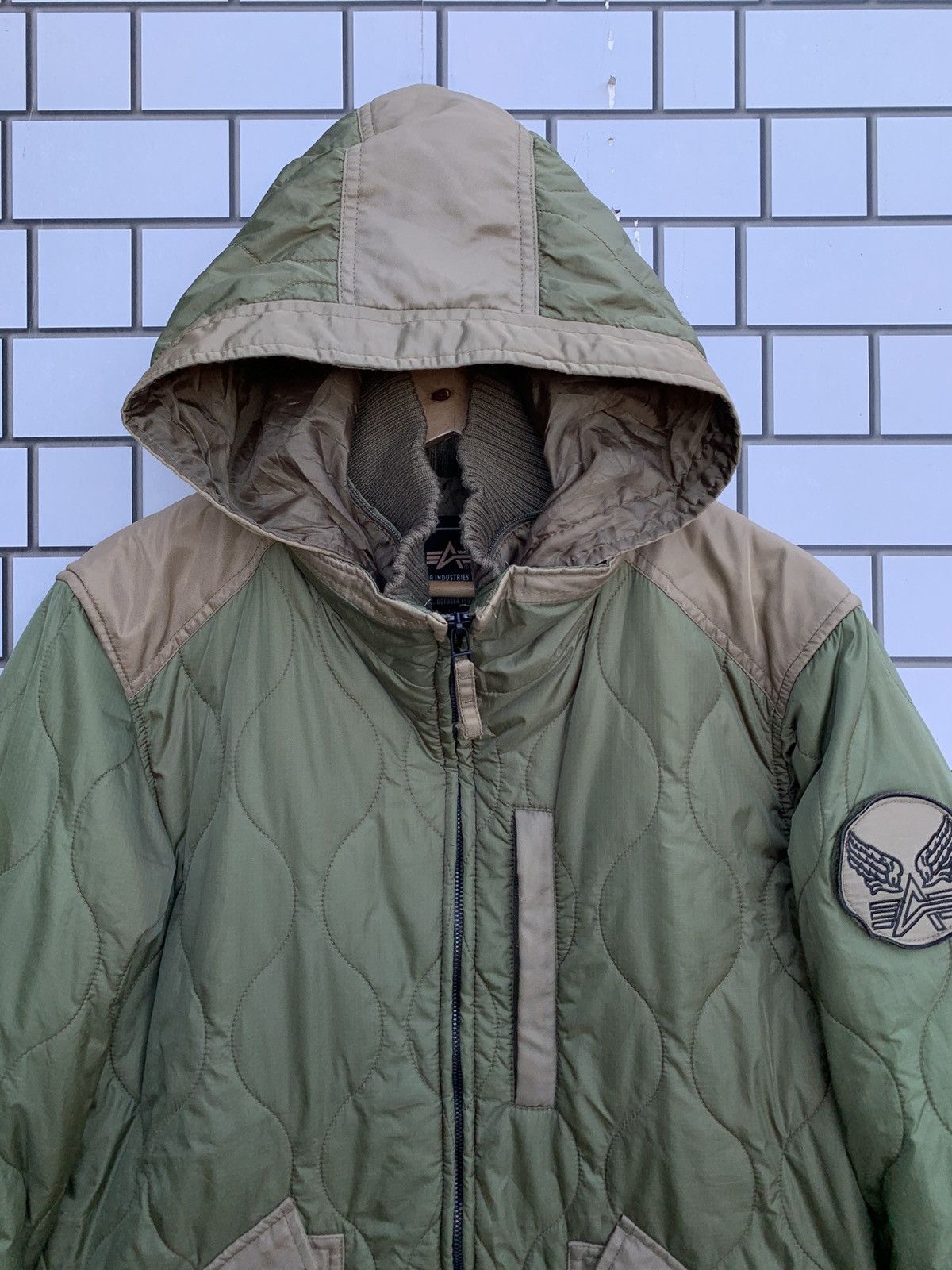 Vintage Alpha Industries Hoodie Puffer Jacket