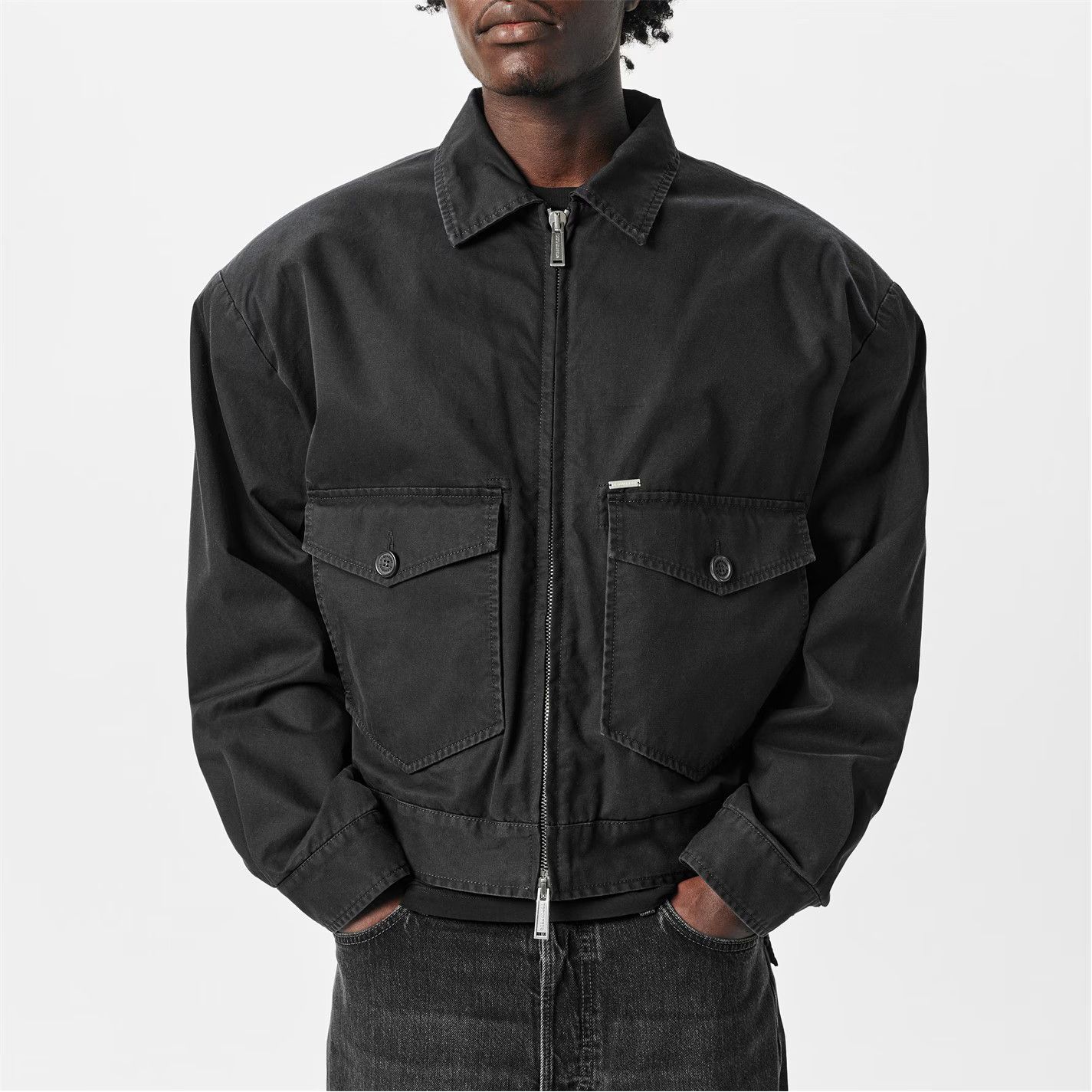 Dsquared2 o1g2r1mq0426 Easy Cotton Kaban Overshirt in Black Size US M / EU 48-50 / 2 - 3 Thumbnail