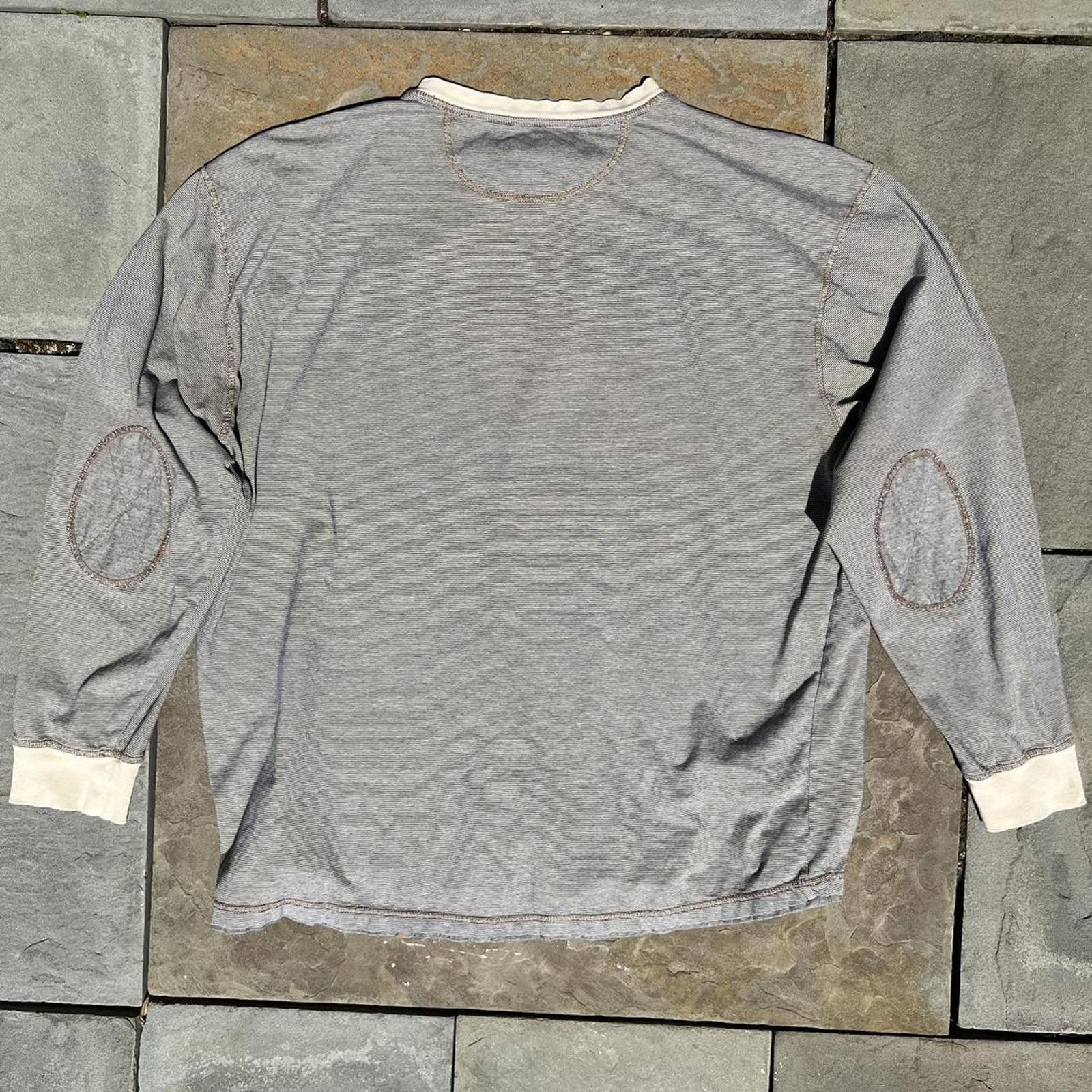 Other Tan + Blue Micro Stripe Snap Button Henley Size US XXL / EU 58 / 5 - 5 Thumbnail