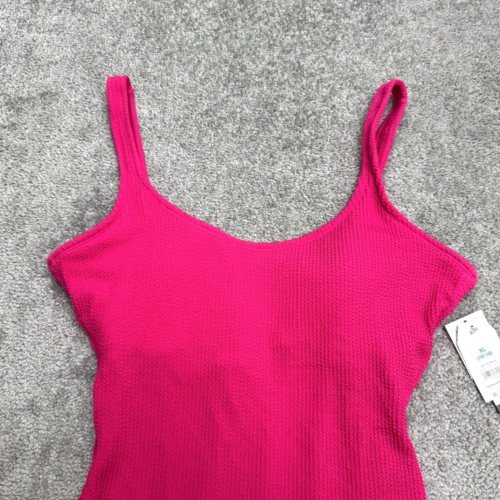 Vintage Time And Tru Womens XL Pink One Piece Swimwear Padded Scoop Neck Backless NWT Size ONE SIZE - 5 Thumbnail