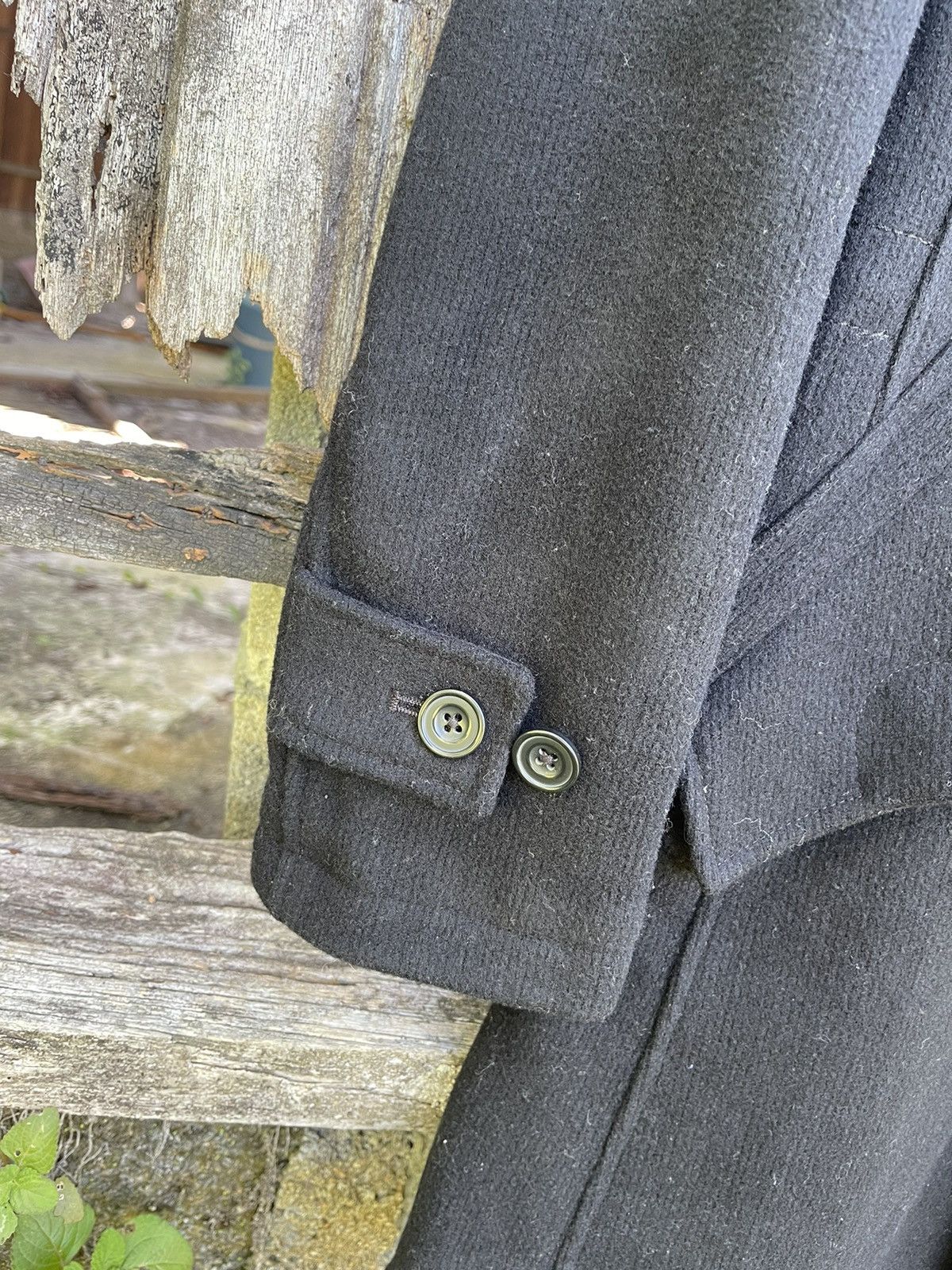 Tornado Mart Tornado Mart Black Military-Inspired Wool Coat Size US S / EU 44-46 / 1 - 7 Thumbnail