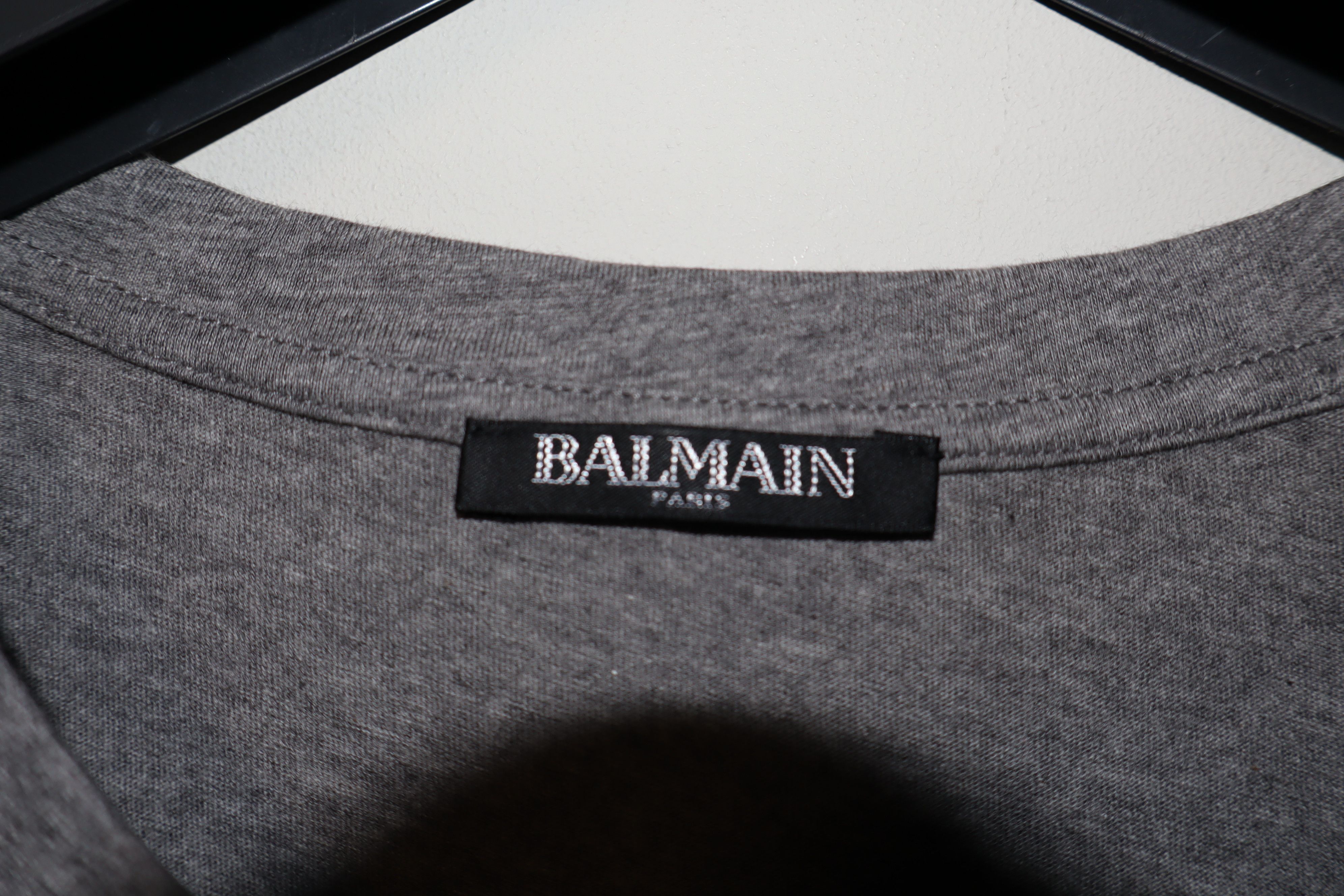 Balmain Silver logo print t-shirt Size US M / EU 48-50 / 2 - 3 Thumbnail