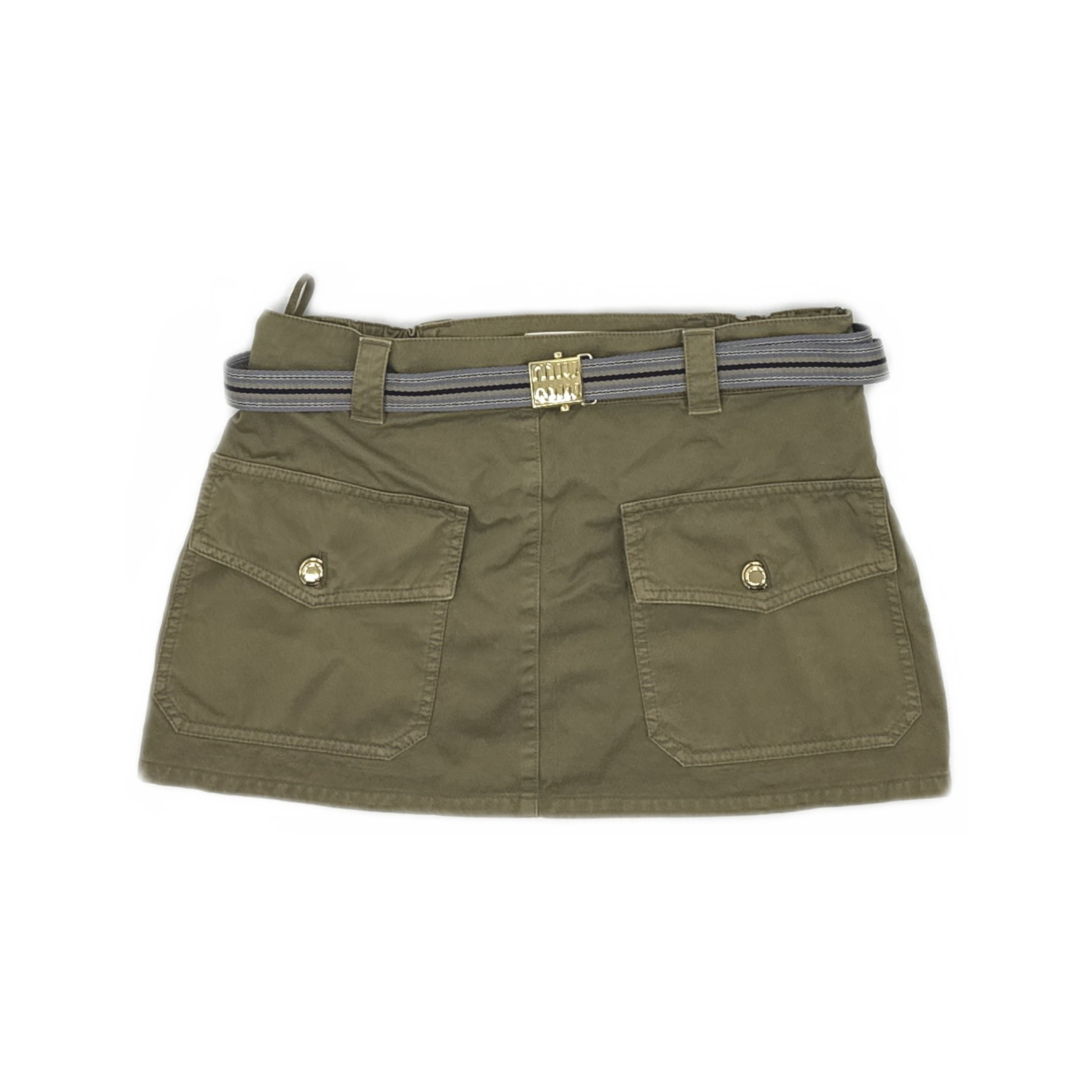 Miu Miu Miu Miu Logo Utility Mini Skirt Size 36 Size 25" / US 0 / IT 36 - 1 Thumbnail