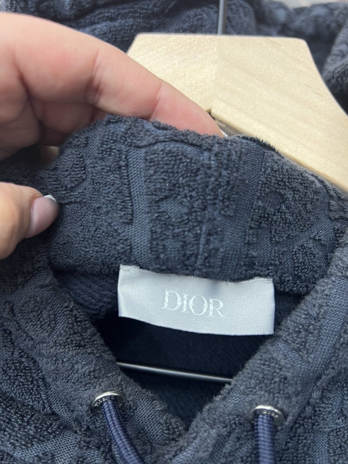 Dior Dior Oblique Navy Hoodie Size US L / EU 52-54 / 3 - 8 Thumbnail