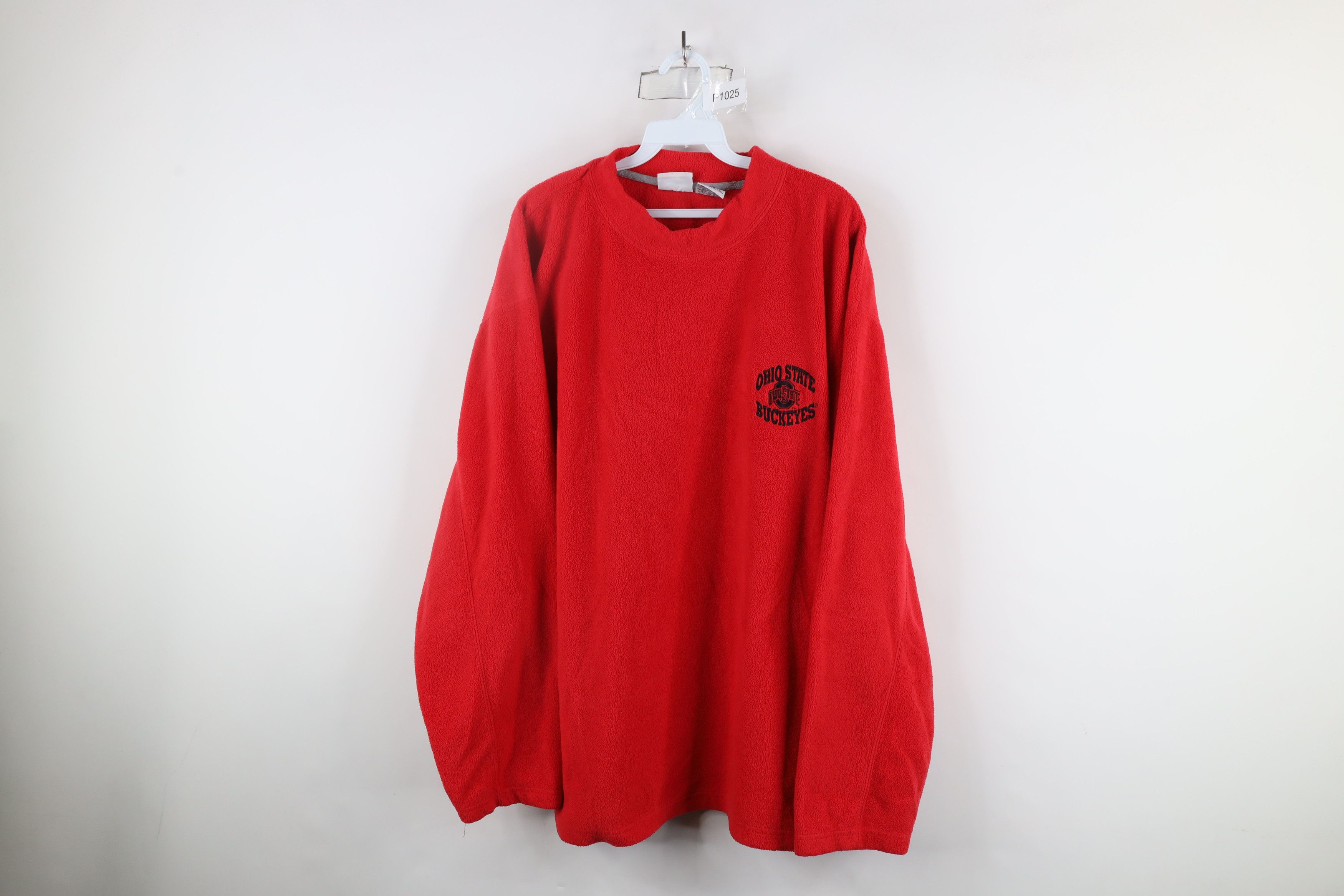 Vintage Vintage 90s Ohio State University Thick Fleece Sweater Red Size US XXL / EU 58 / 5 - 1 Thumbnail