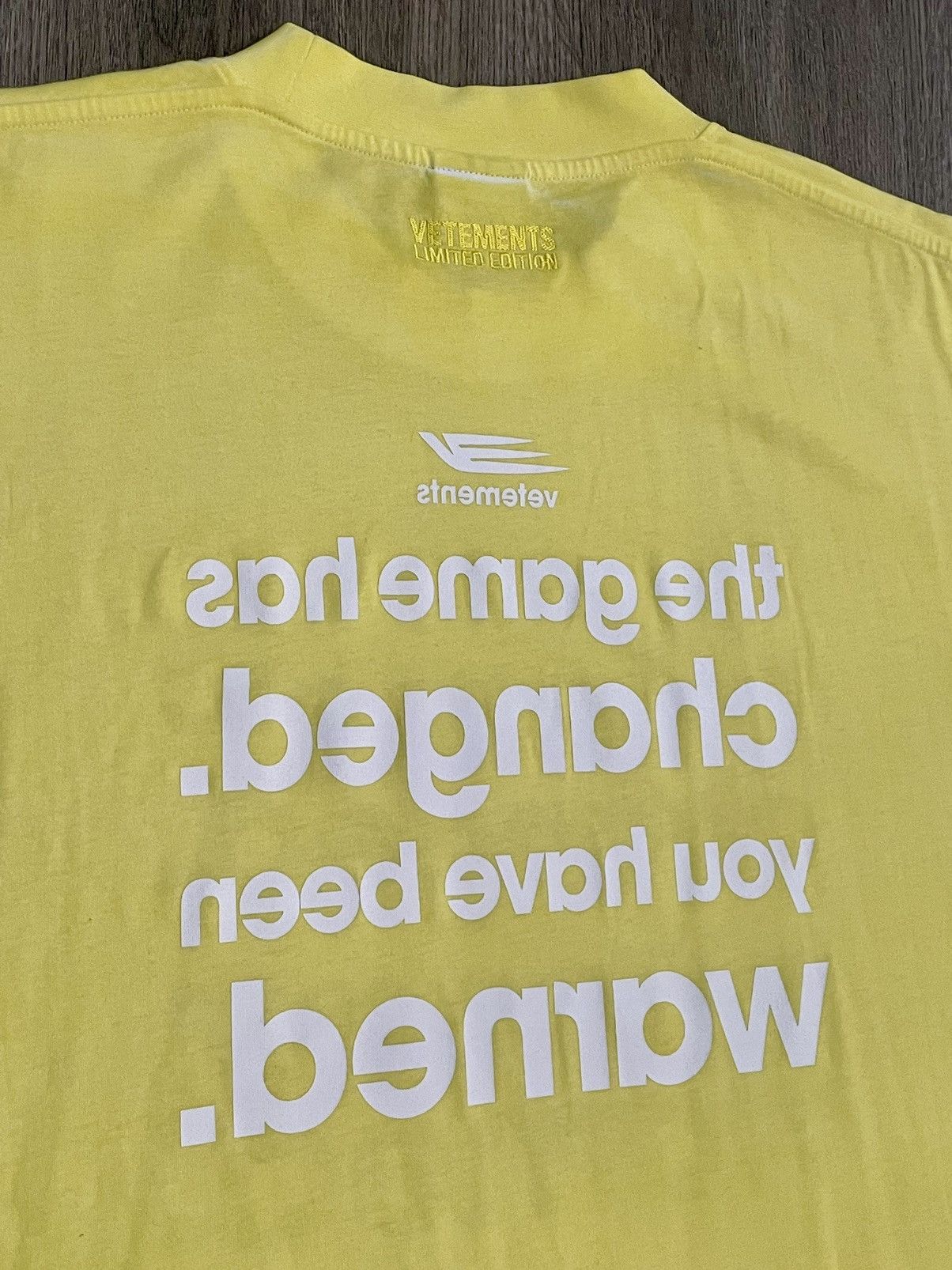 Vetements VETEMENTS 👾⚡️Yellow Game Changing T-shirt *LIMITED EDITION* Size US M / EU 48-50 / 2 - 7 Thumbnail
